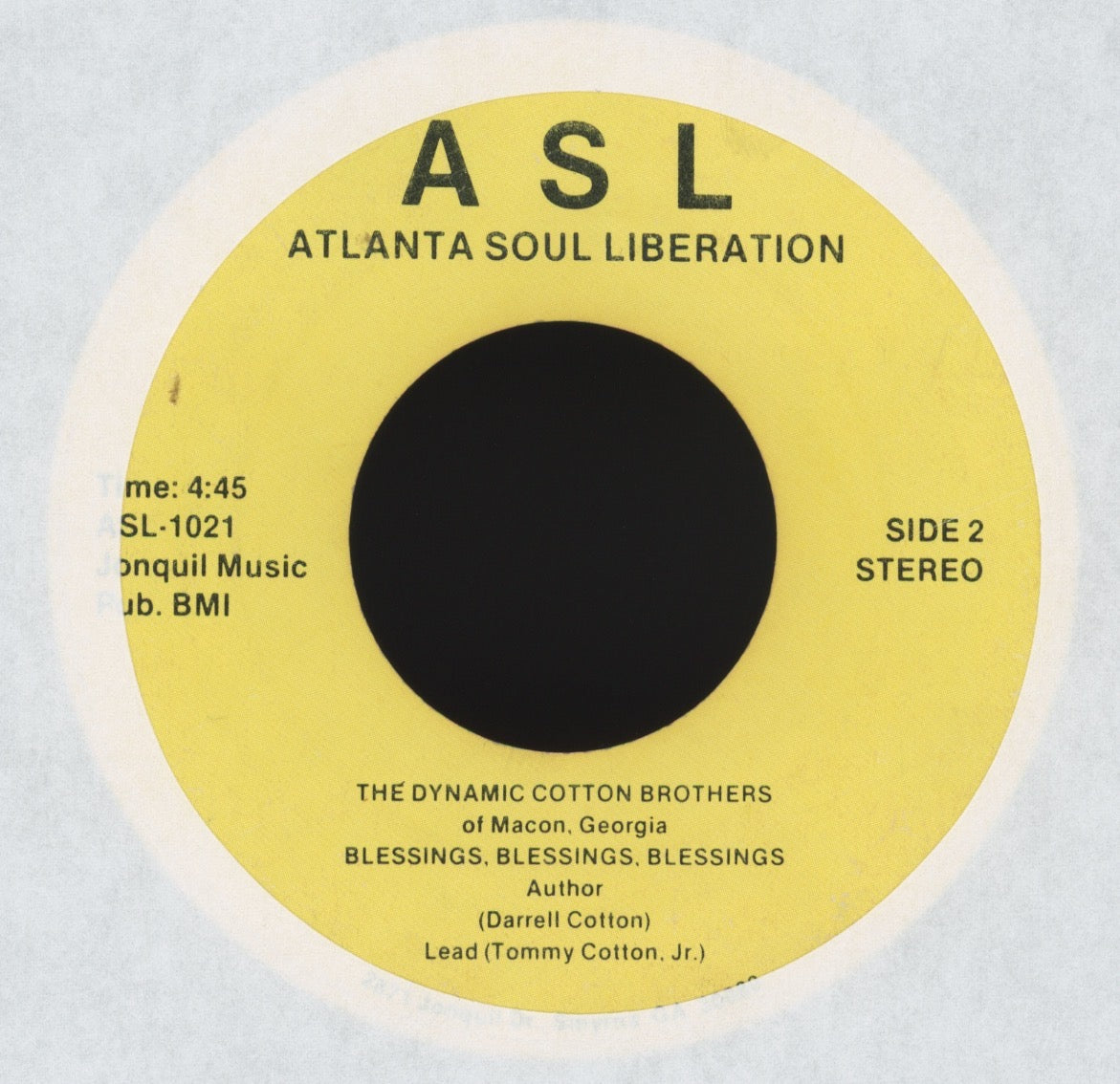 The Cotton Brothers - Sewing & Reaping In Georgia on Atlanta Soul Liberation Gospel 45