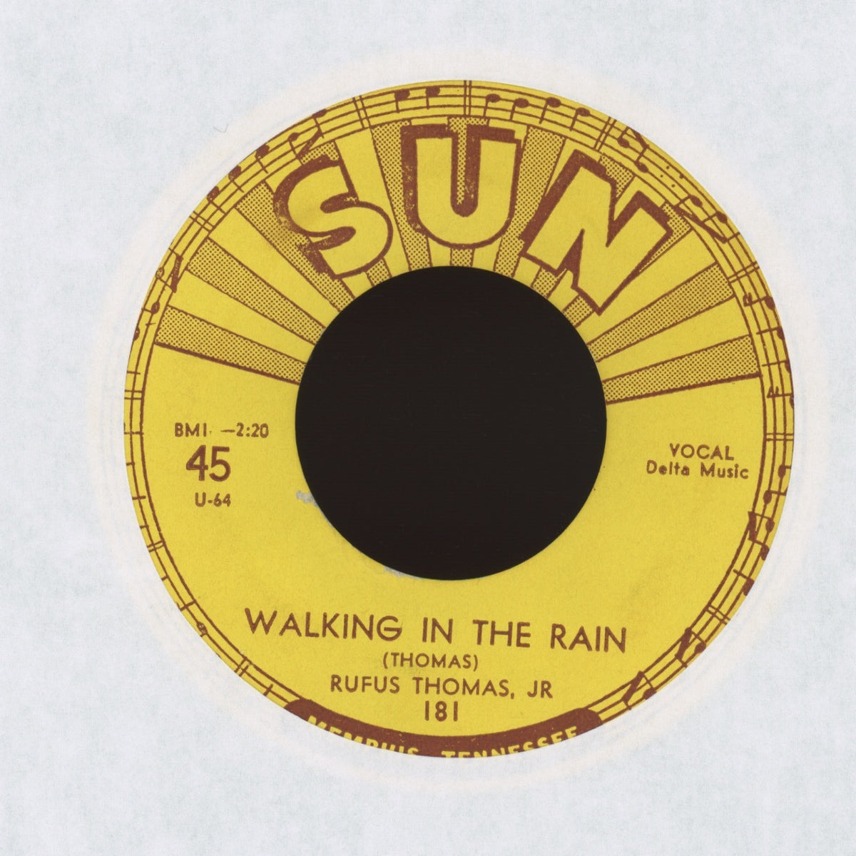 Rufus Hound Dog Thomas Jr. -  Bear Cat on Sun R&B 45