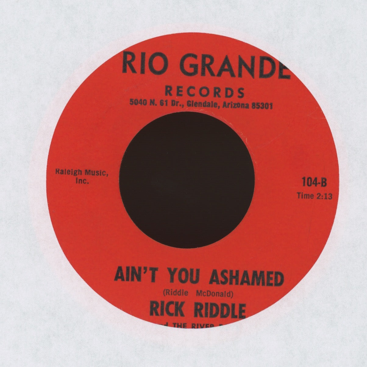 Rick Riddle And The River Boys - Don't You Worry on Rio Grande Country Bop Boozer 45