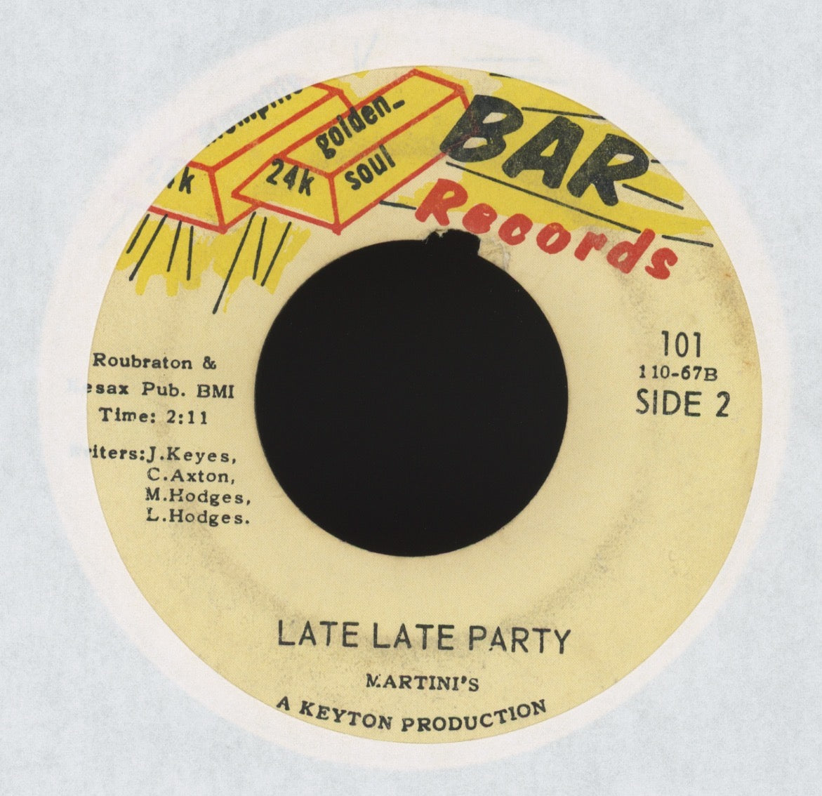 Martini's - Hung Over on Bar Records Mod Funk 45