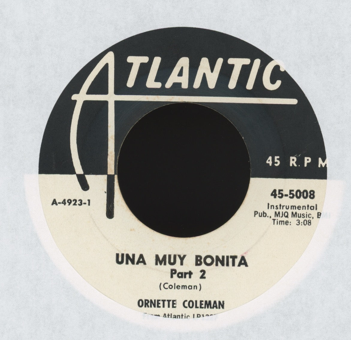 Ornette Coleman - Una Muy Bonita on Atlantic Promo Jazz 45