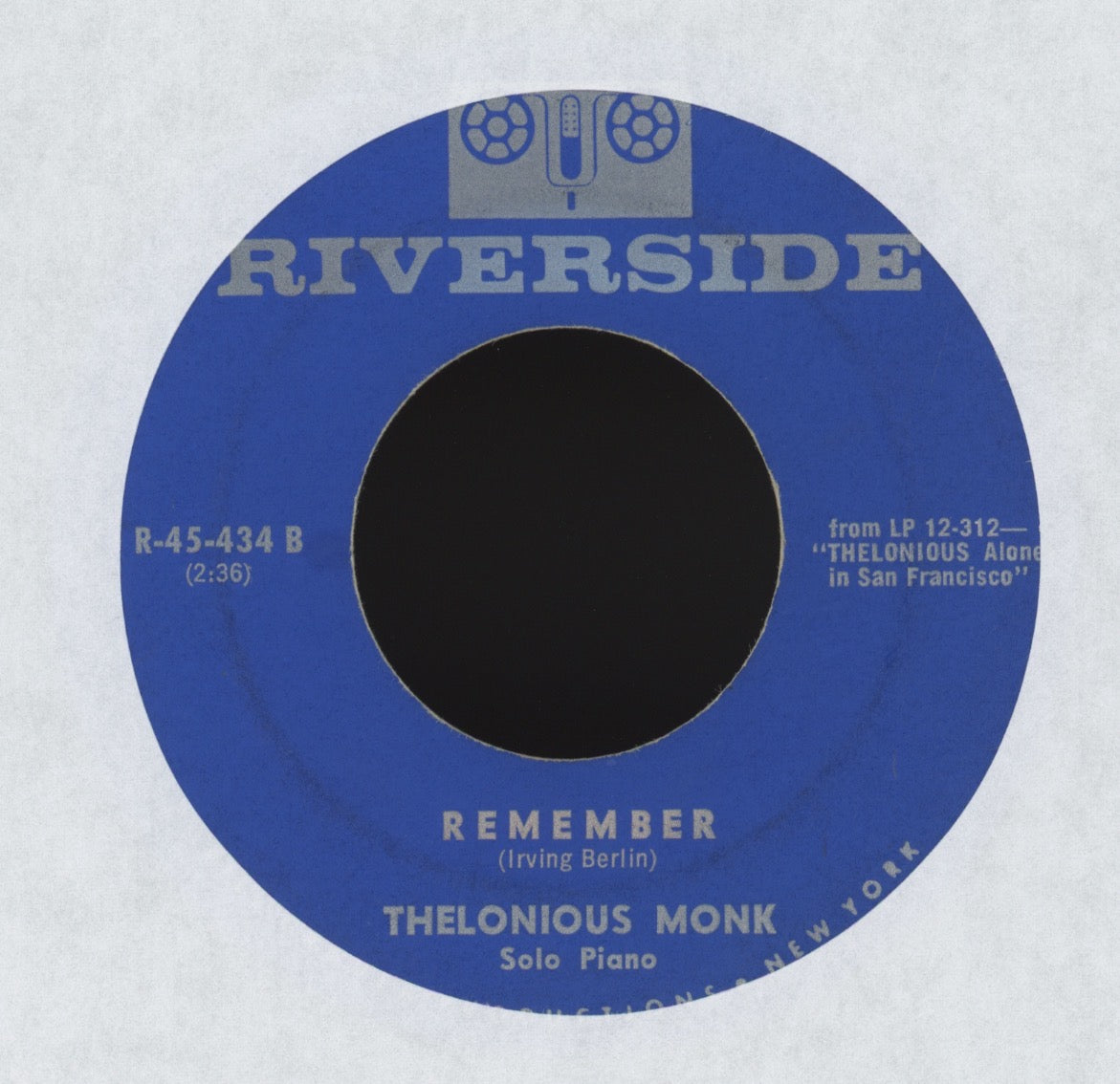 Thelonious Monk - Blue Monk on Riverside Jazz 45