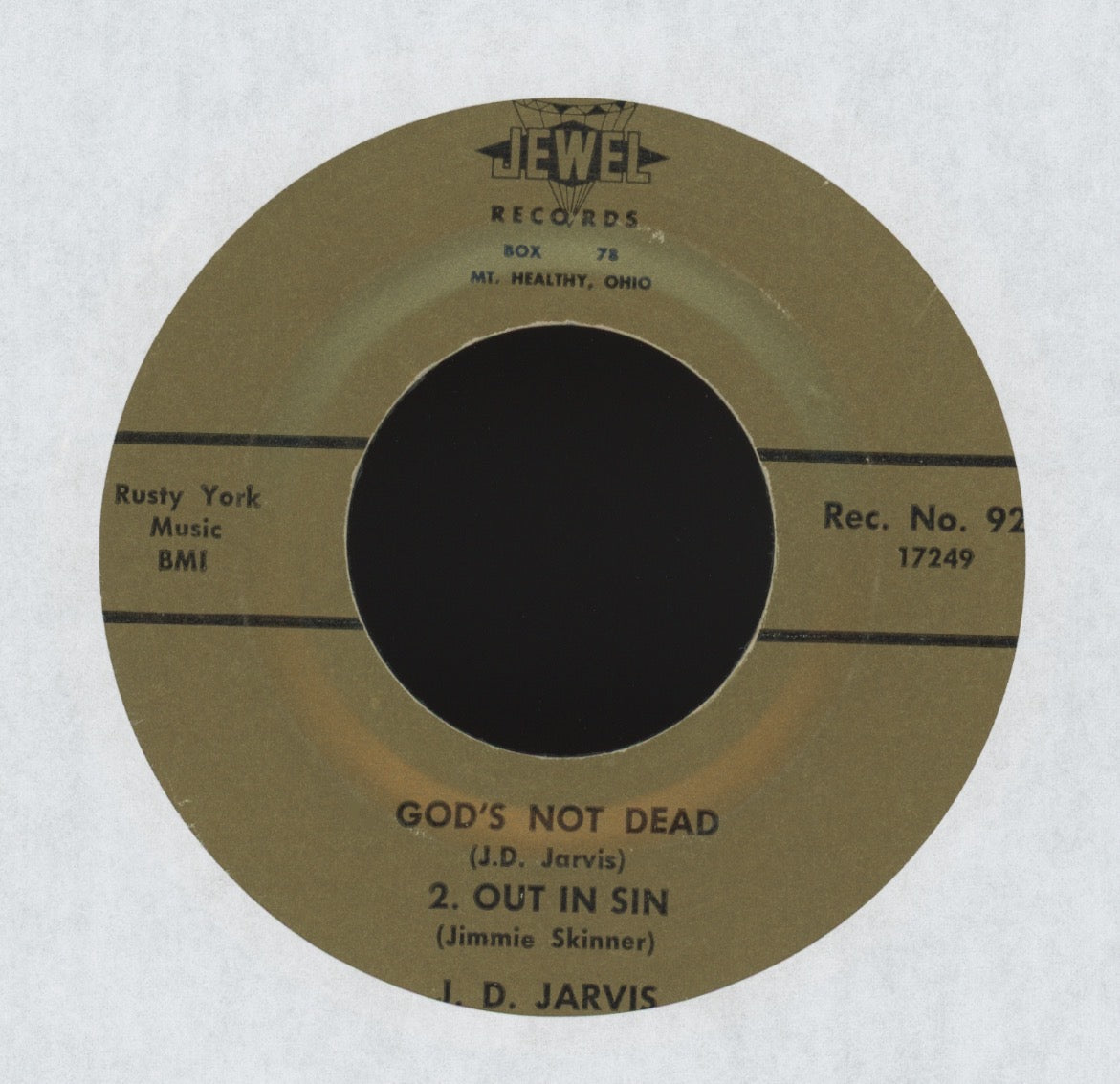 J. D. Jarvis - God's Not Dead on Jewel Gospel Bop EP 45