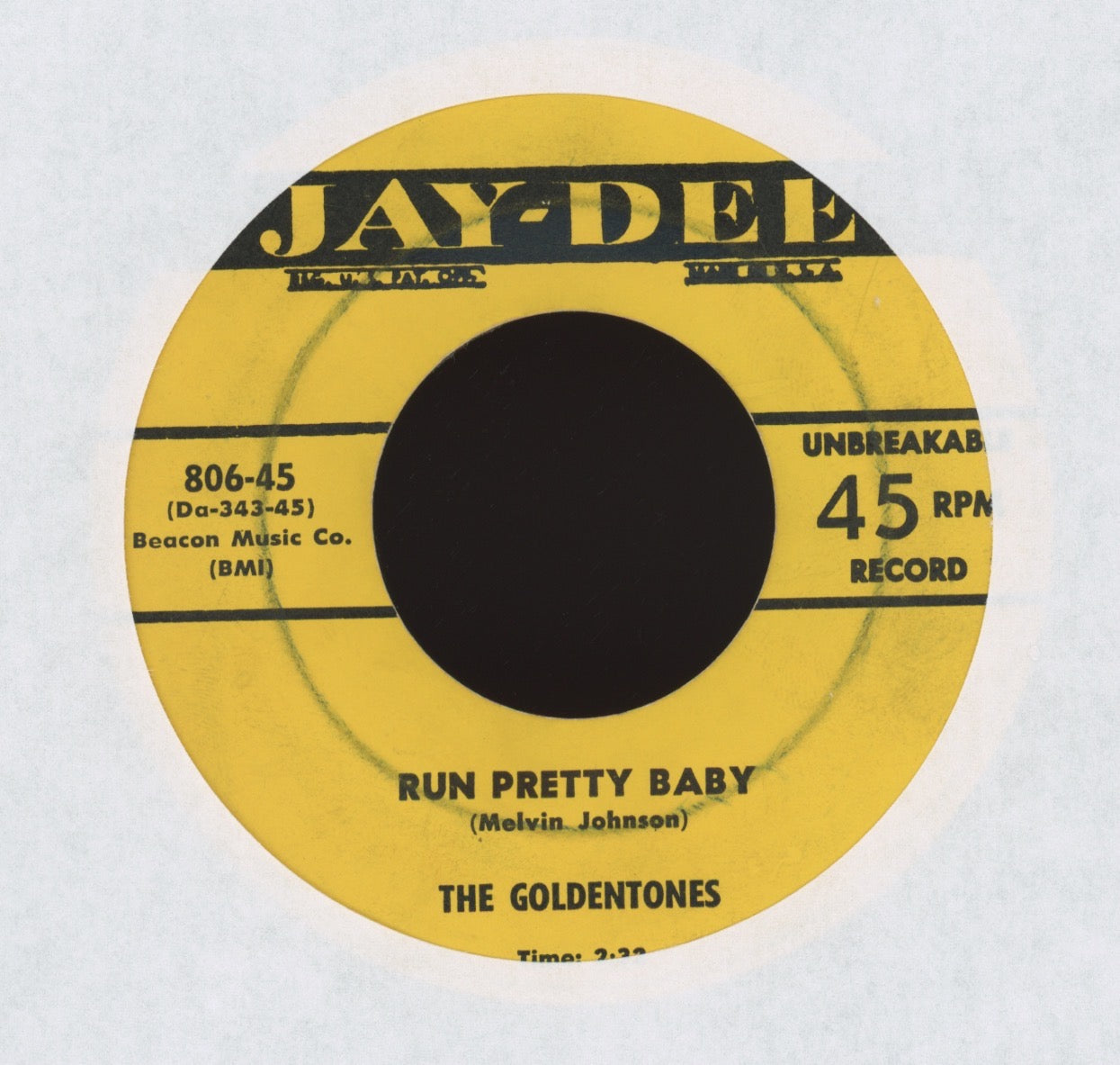 The Goldentones - Run Pretty Baby on Jay Dee R&B Doo Wop 45