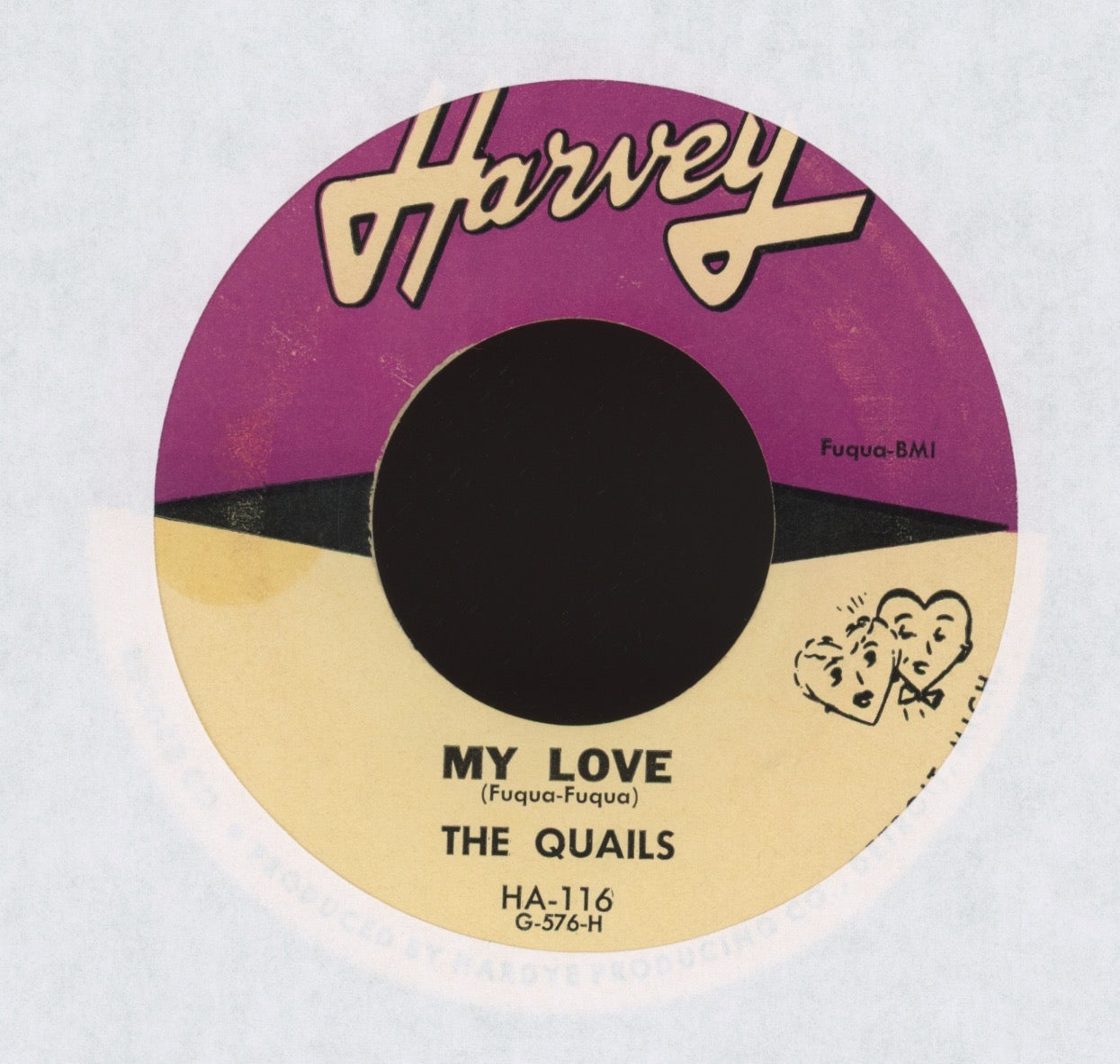 The Five Quails - My Love / Never Felt Like This Before on Harvey R&B Doo Wop 45