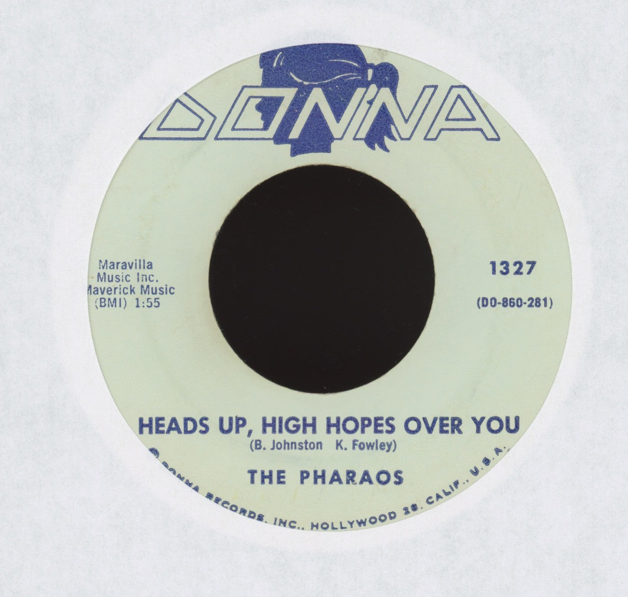 The Pharaos - The Tender Touch / Heads Up, High Hopes Over You on Donna R&B Doo Wop 45