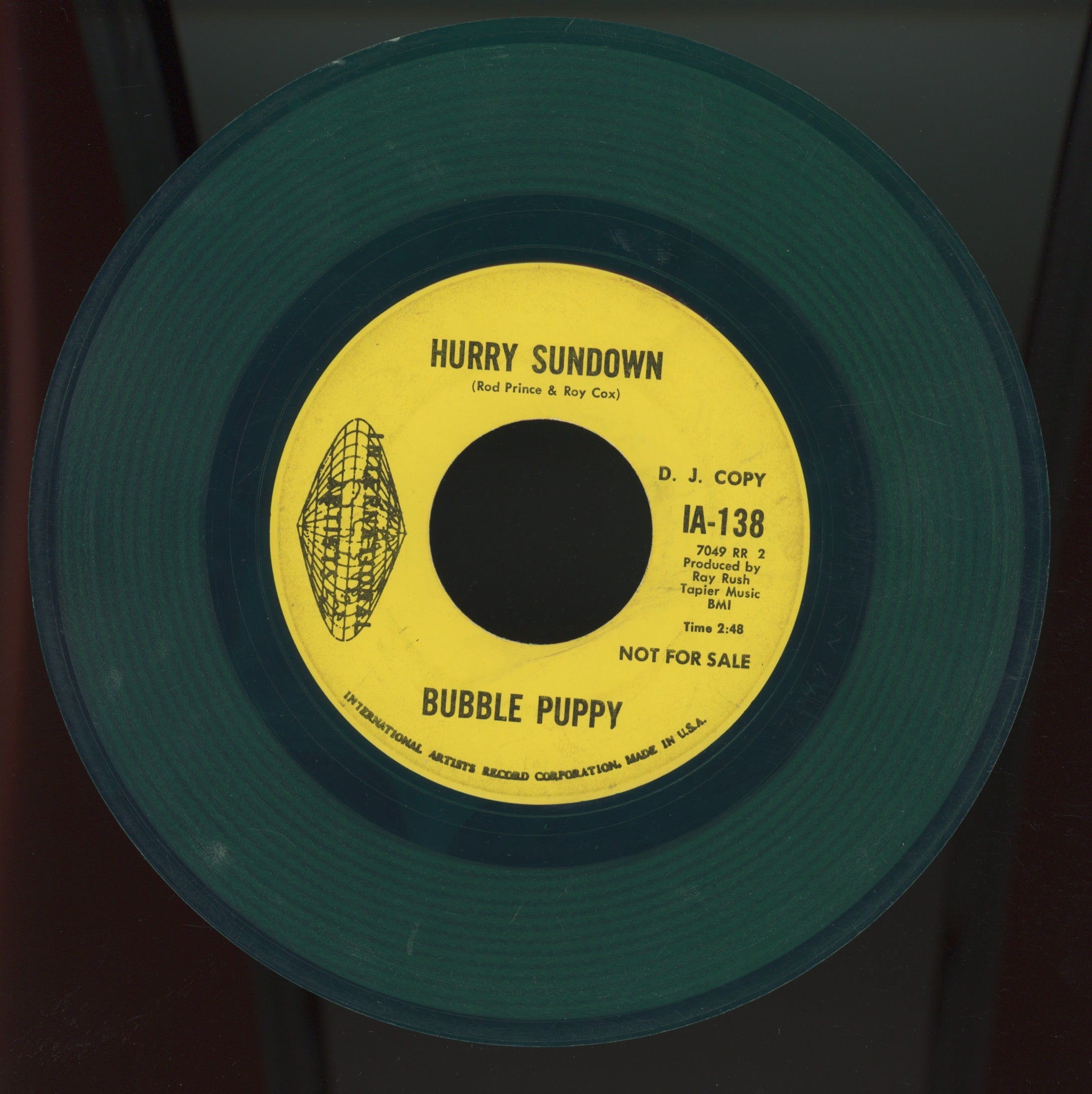 Bubble Puppy - What Do You See on International Artists Green Vinyl Promo Psych 45