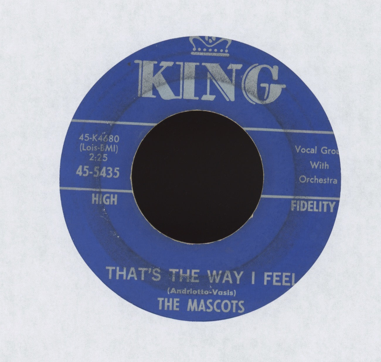 The Mascots - Lonely Rain on King R&B Doo Wop 45