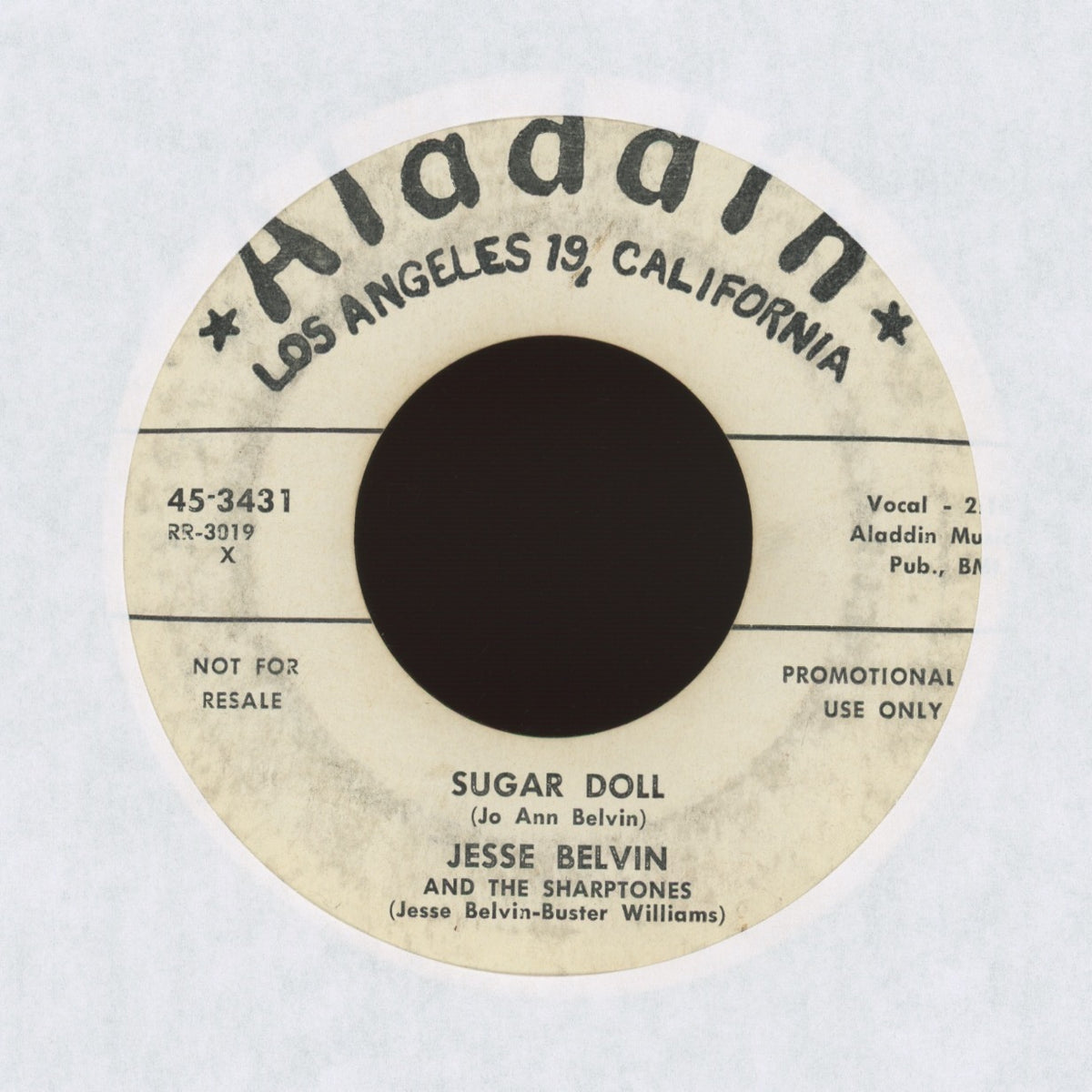 Jesse Belvin - Sugar Doll / Let Me Dream on Aladdin - Promo R&B Doo Wop 45