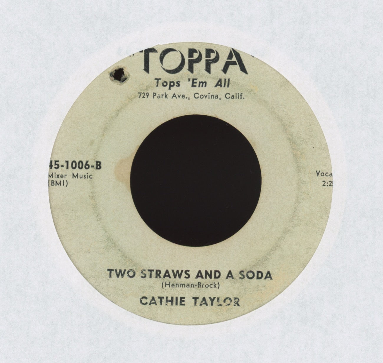 Cathie Taylor - Two Straws And A Soda on Toppa Teen 45