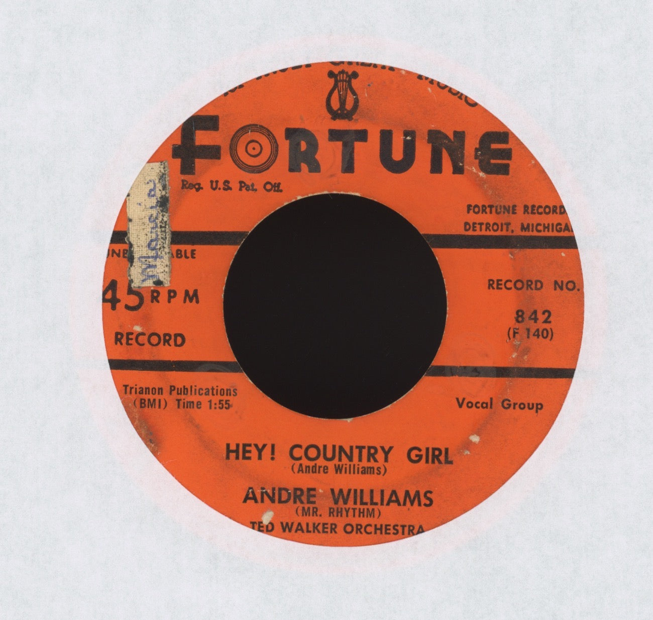 Andre Williams - Hey! Country Girl on Fortune R&B Doo Wop Rocker 45
