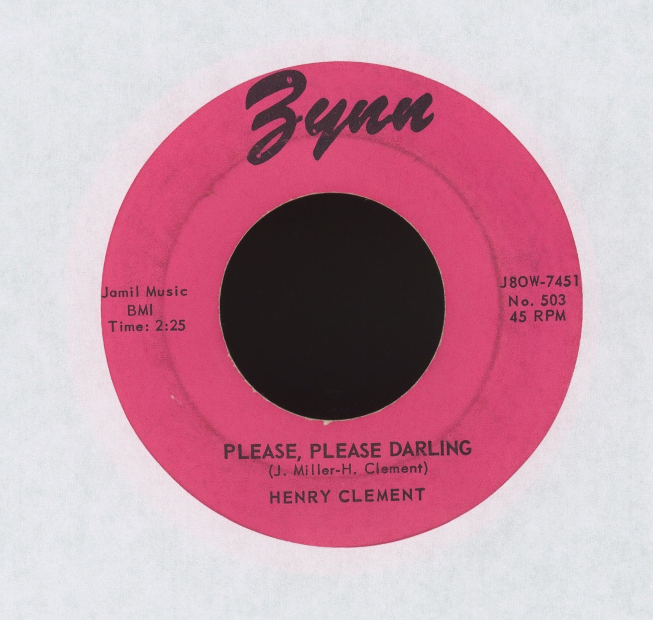 Henry Clement - I'm So In Love With You on Zynn R&B Doo Wop 45