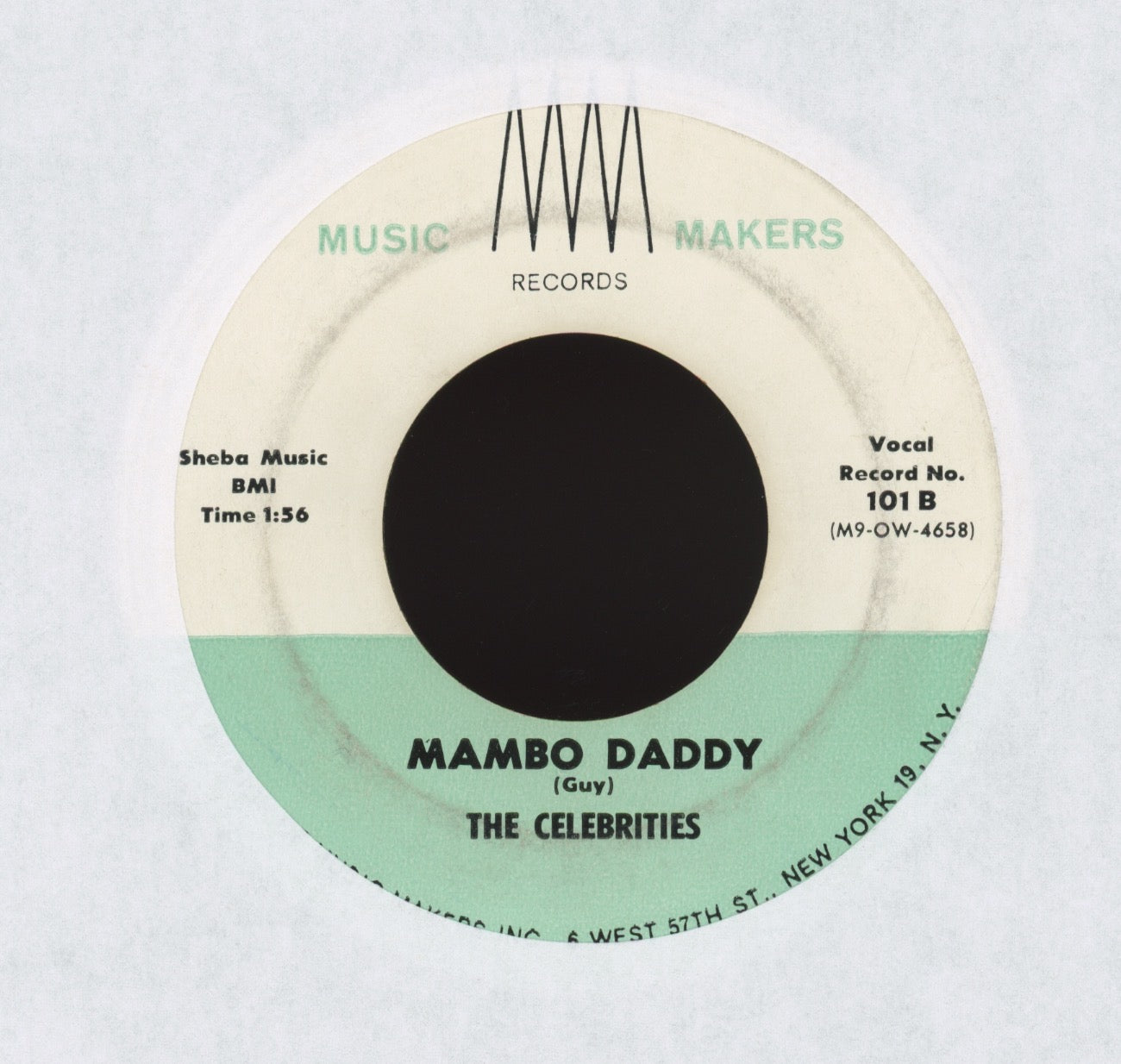 The Celebrities - I Want You / Mambo Daddy on Music Makers R&B Doo Wop 45