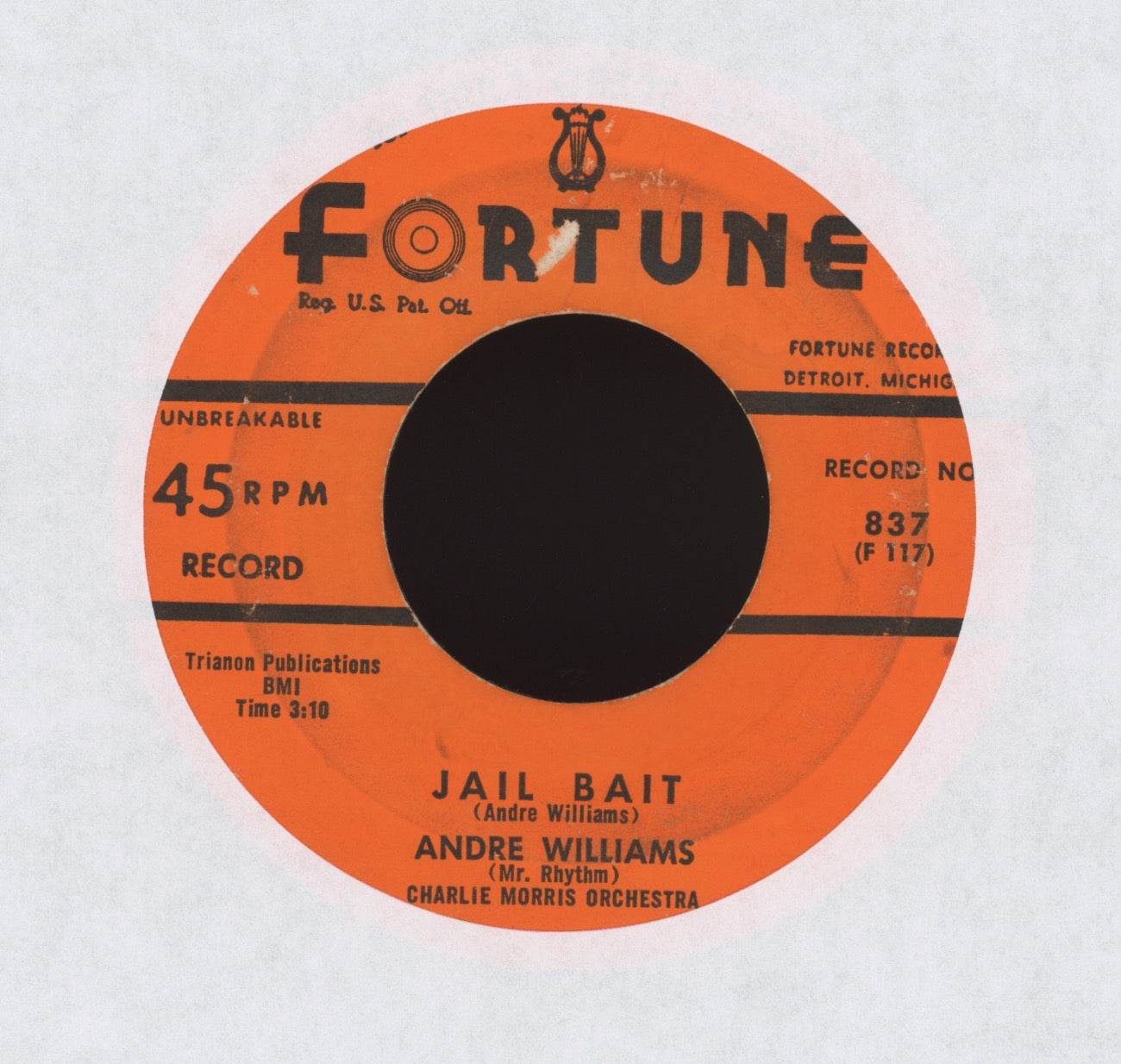 Andre Williams - Jail Bait on Fortune R&B 45