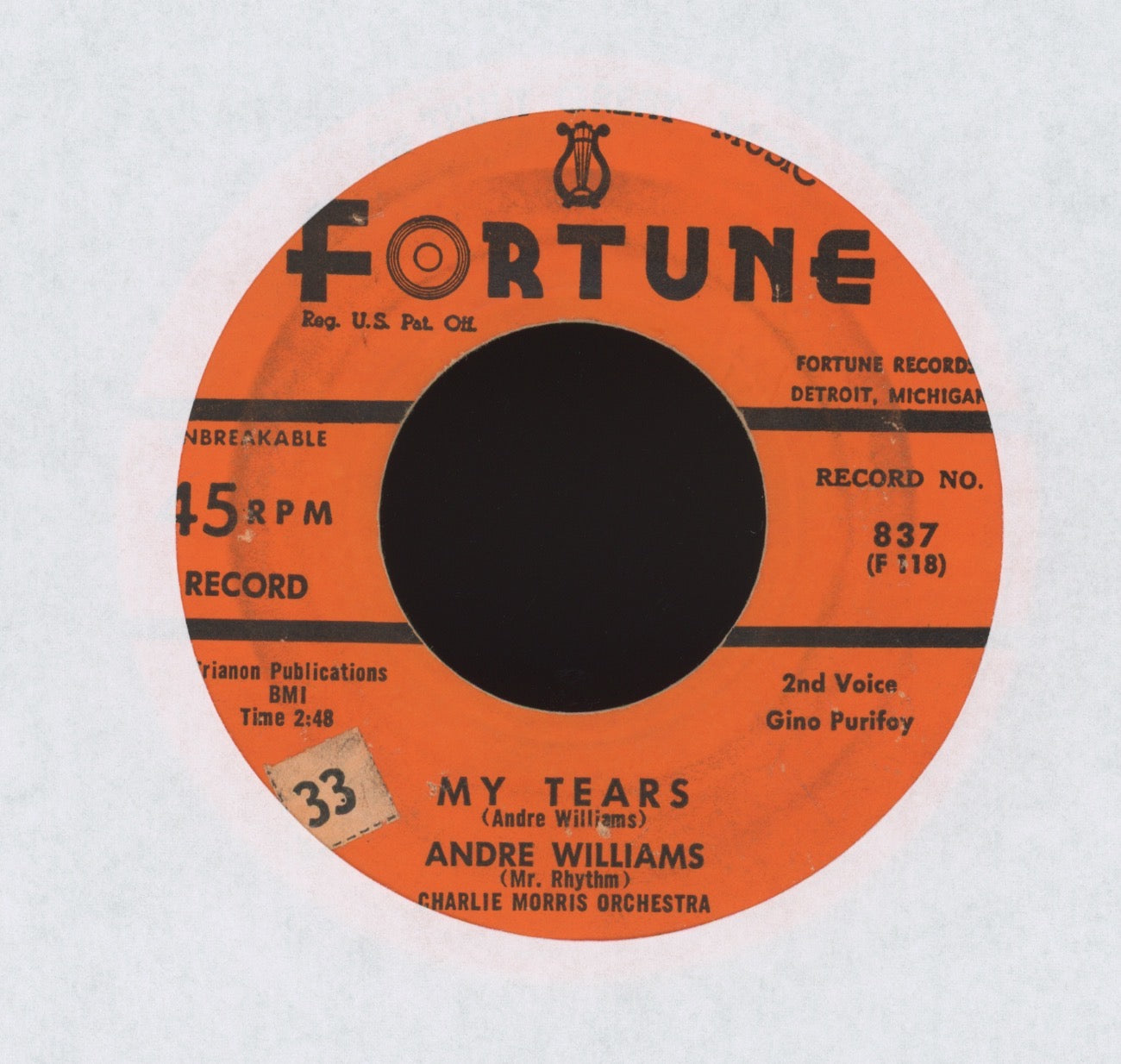 Andre Williams - Jail Bait on Fortune R&B 45