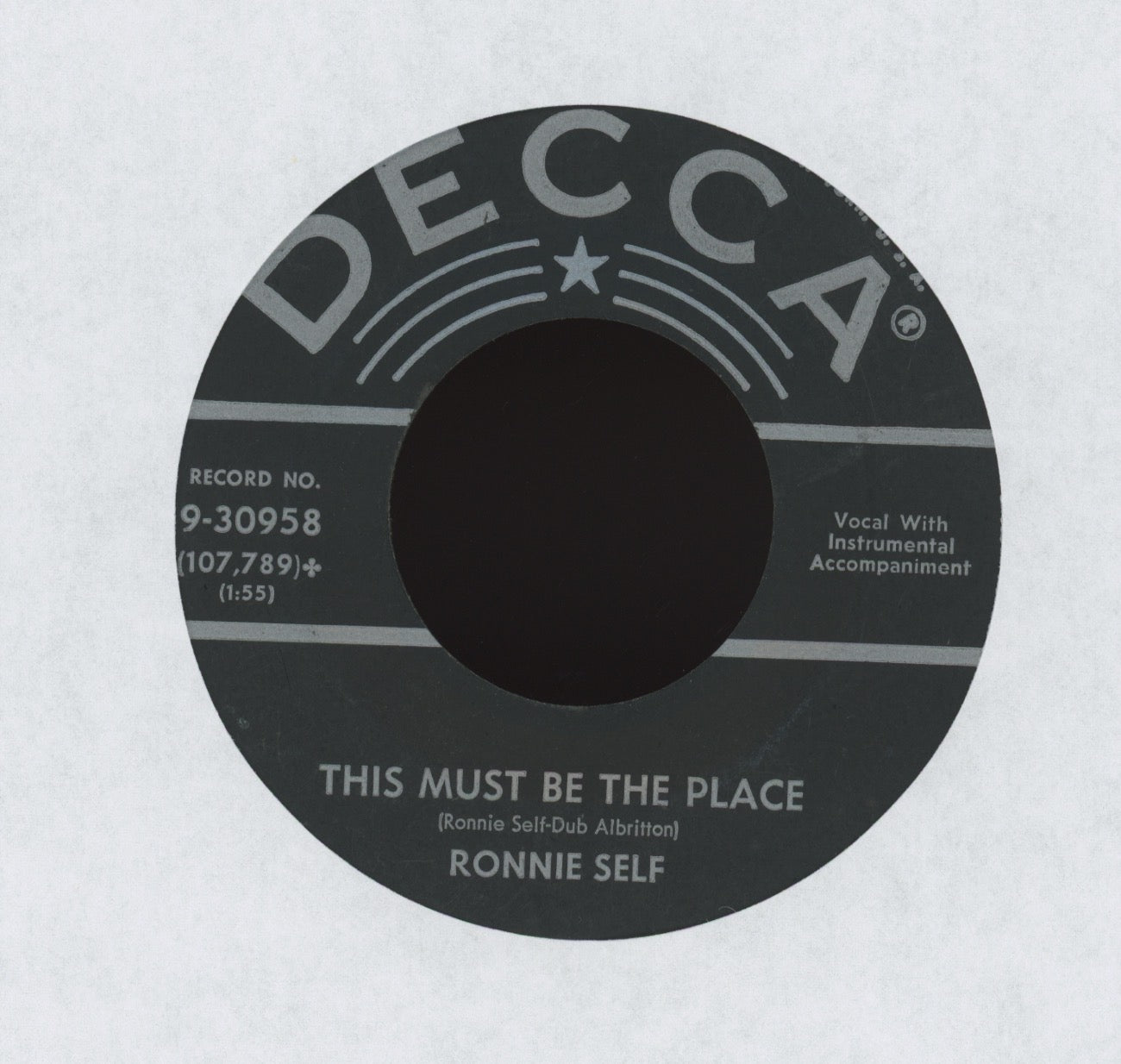 Ronnie Self - Big Town on Decca Rockabilly 45