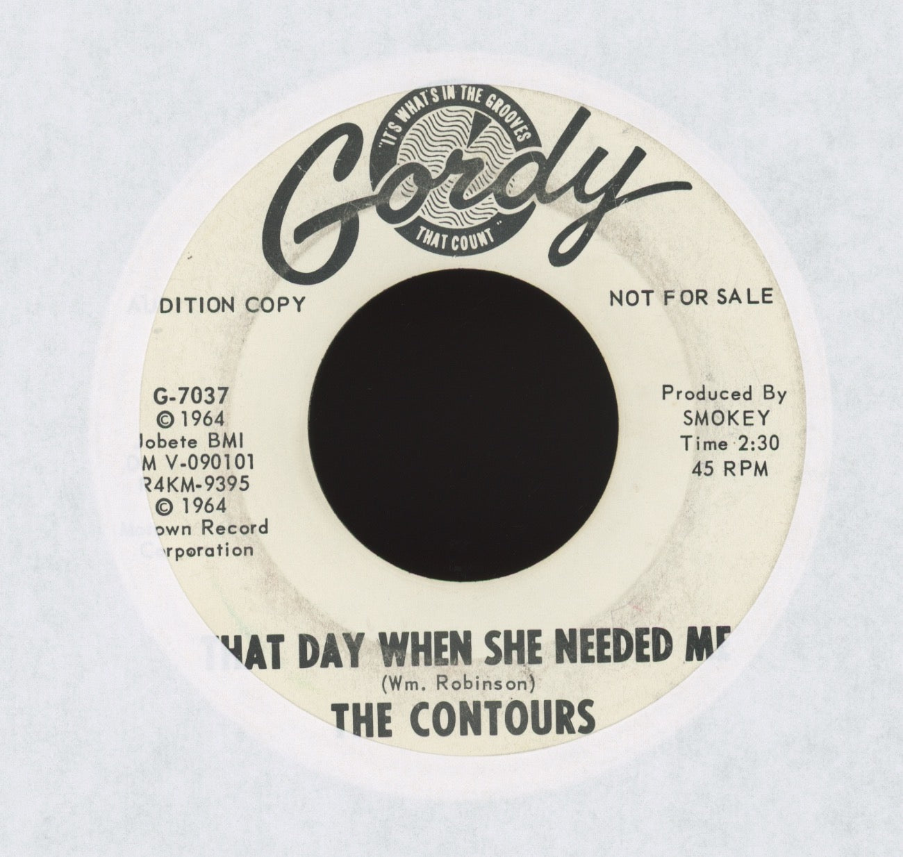 The Contours - Can You Jerk Like Me on Gordy Promo Northern Soul 45