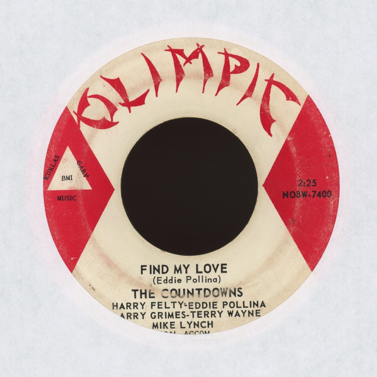 The Countdowns - Find My Love / Midnight Walk on Olimpic R&B Doo Wop 45
