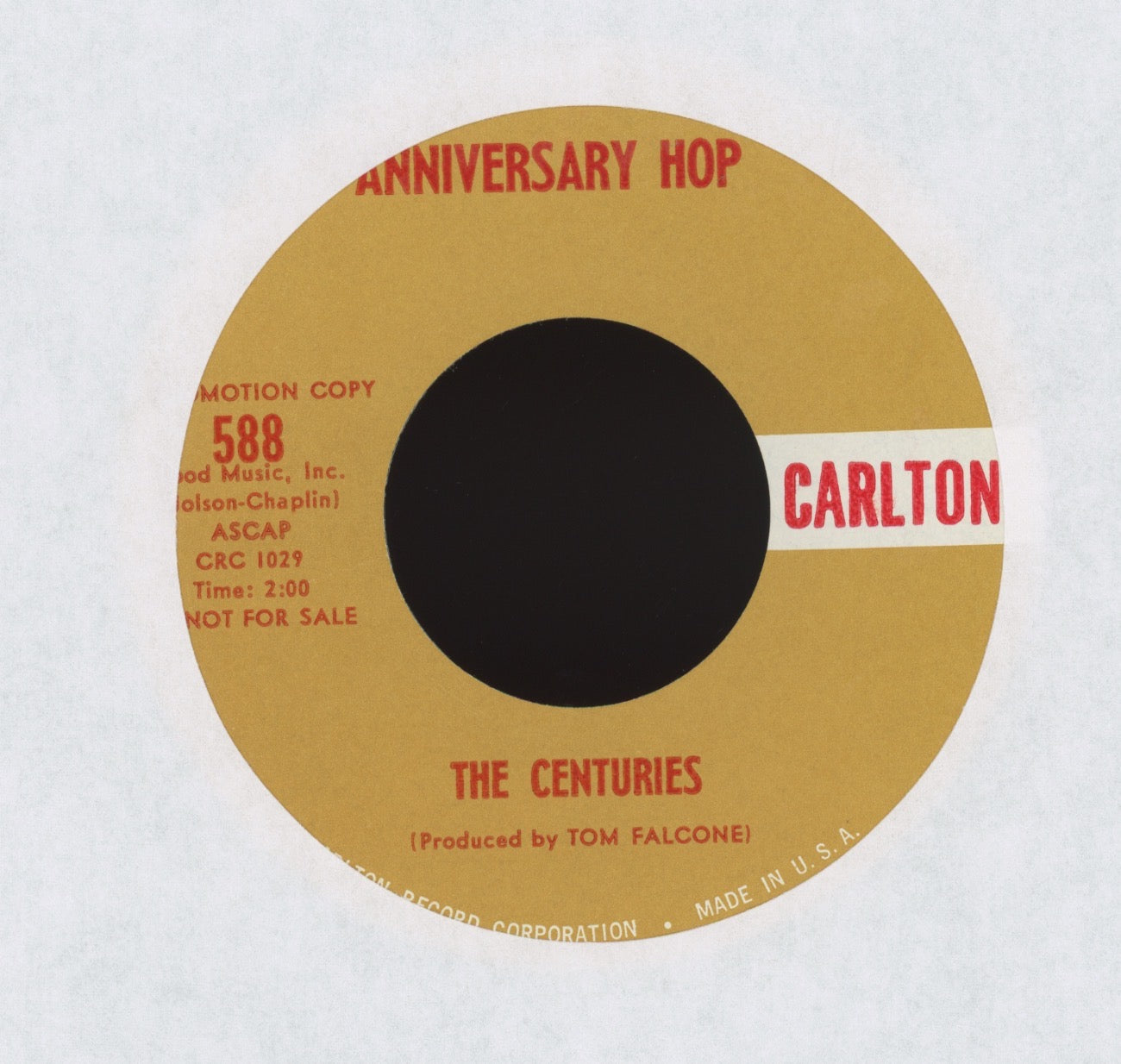 The Centuries - Theme Of The Centuries on Carlton Promo Instro Rocker 45