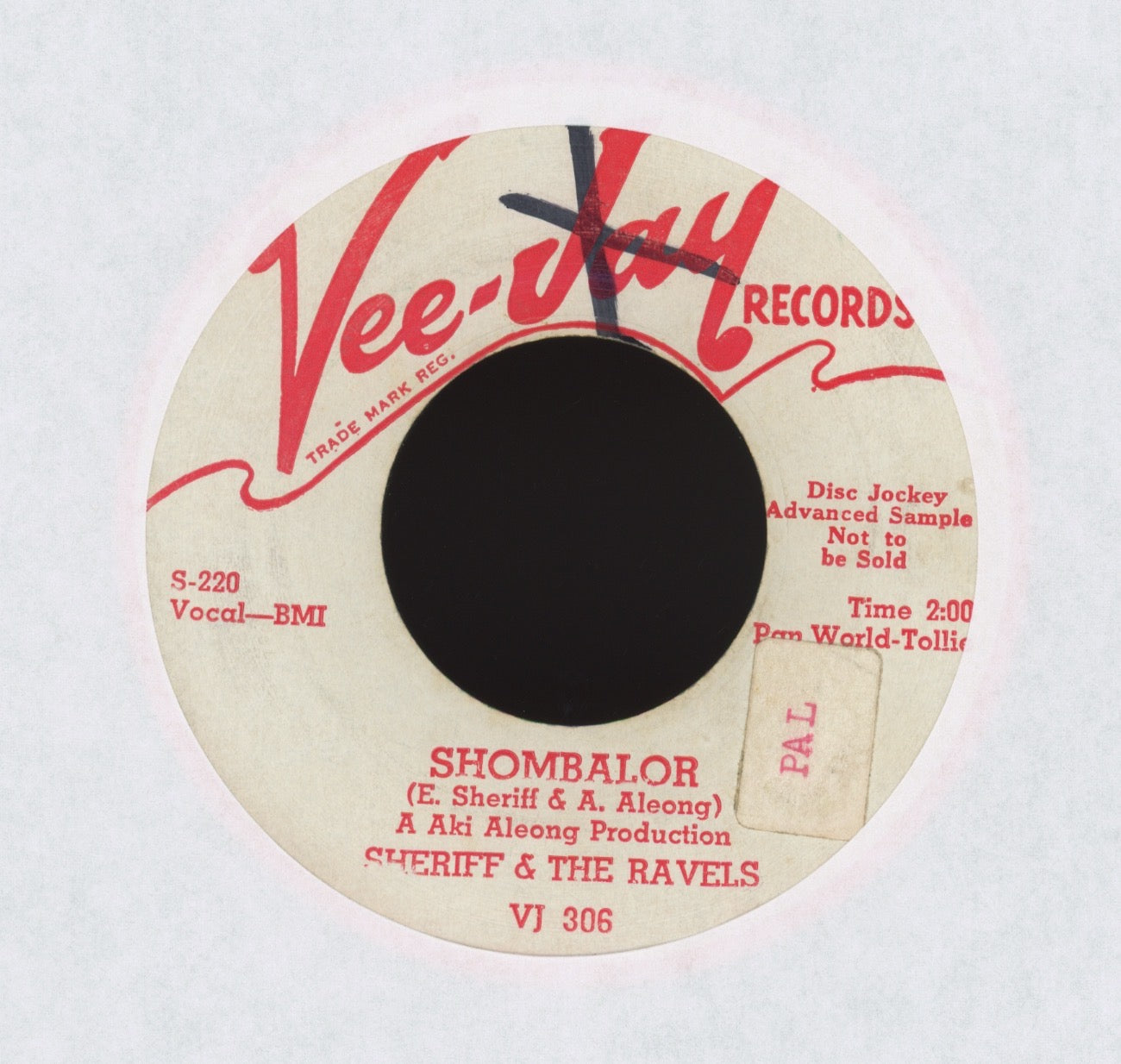 Sheriff & The Ravels - Shombalor on Vee Jay Promo R&B Doo Wop 45