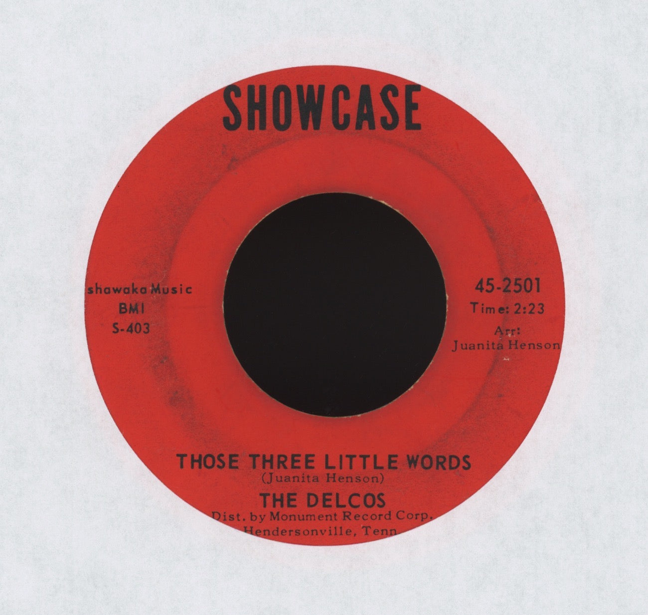 The Delcos - Arabia on Showcase Northern Soul Doo Wop 45