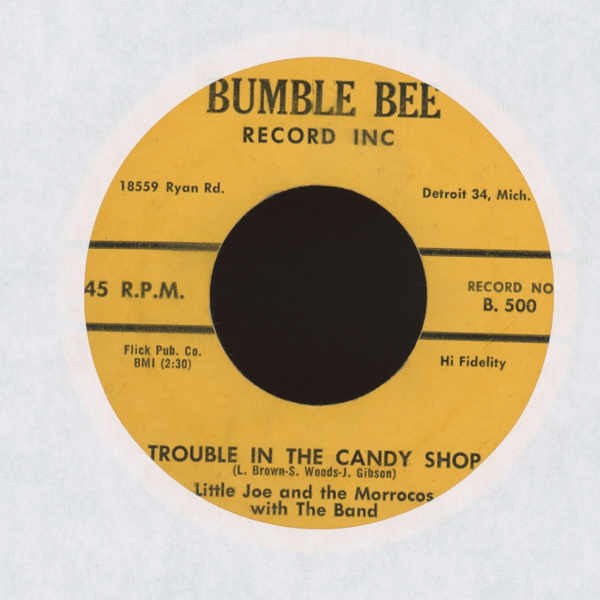 Little Joe And The Morrocos - Bubble Gum on Bumble Bee Record Inc. R&B Doo Wop 45