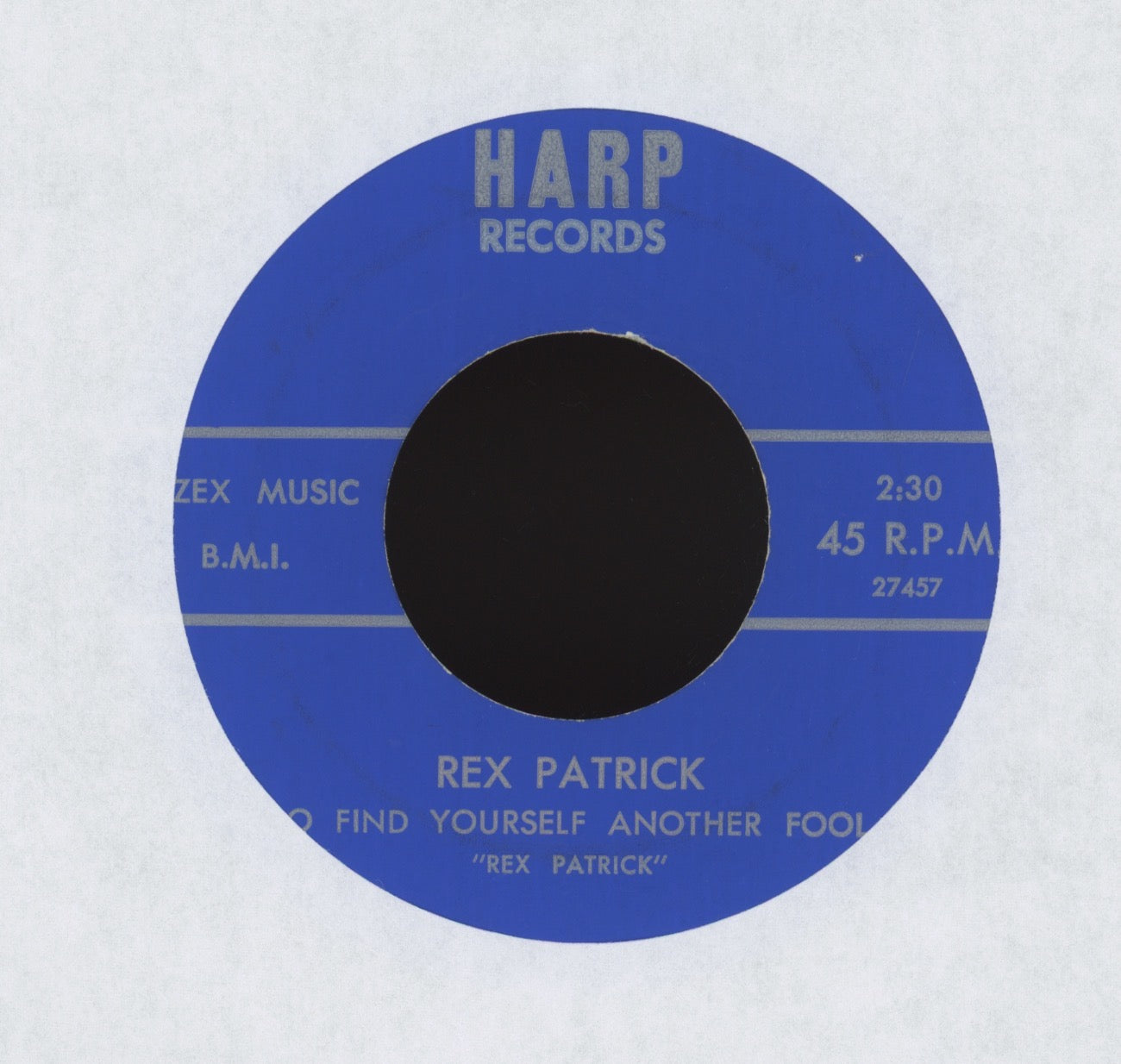 Rex Patrick - Don't Hang In That Woman's Noose on Harp Rockabilly 45