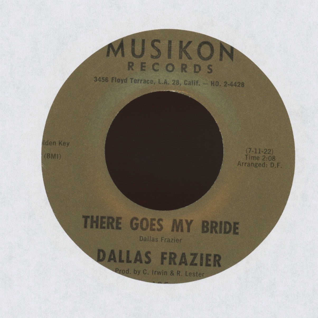Dallas Frazier - She Made Me Cry on Musikon R&B Doo Wop 45