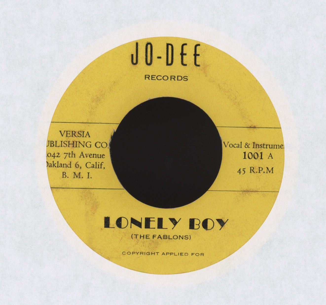 The Fablons - Lonely Boy / Trying on Jo-Dee Soul R&B 45