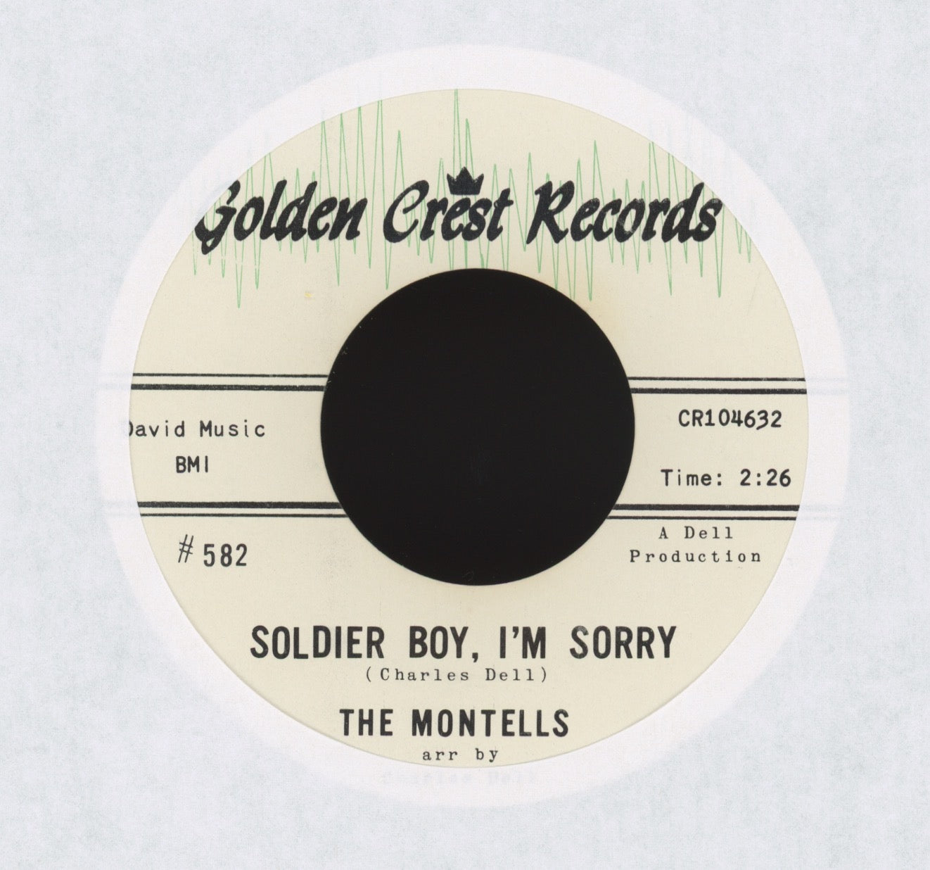 The Montells - Soldier Boy, I'm Sorry on Golden Crest Promo R&B Girl Group 45
