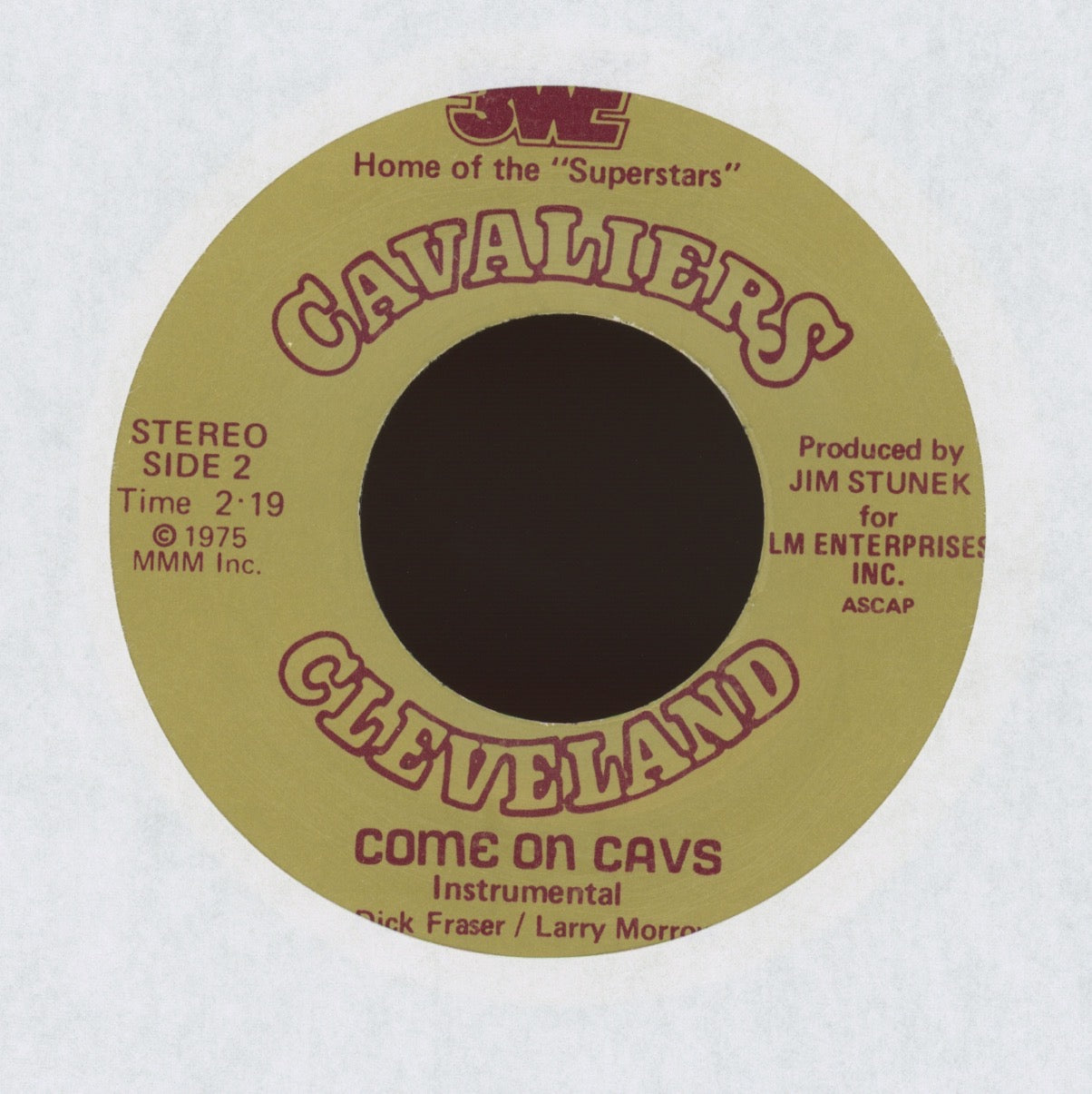 Dick Fraser / Larry Morrow - Come On Cavs (Got To Make It Happen) on 3WE Funk 45