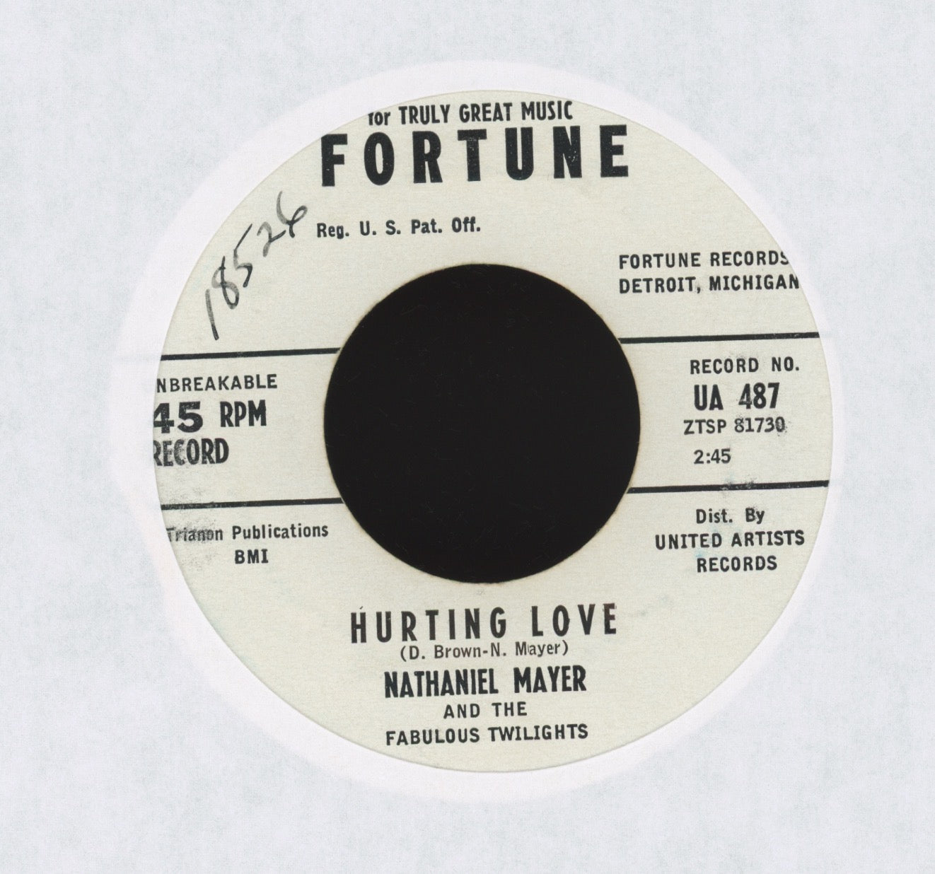 Nathaniel Mayer And His Fabulous Twilights - Leave Me Alone on Fortune Promo Northern Soul 45