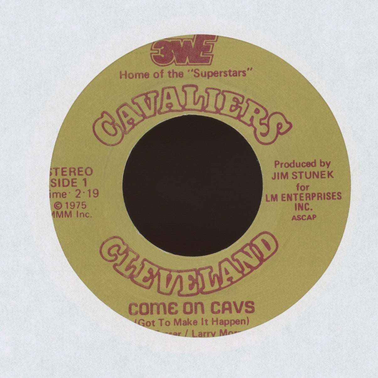 Dick Fraser / Larry Morrow - Come On Cavs (Got To Make It Happen) on 3WE Funk 45