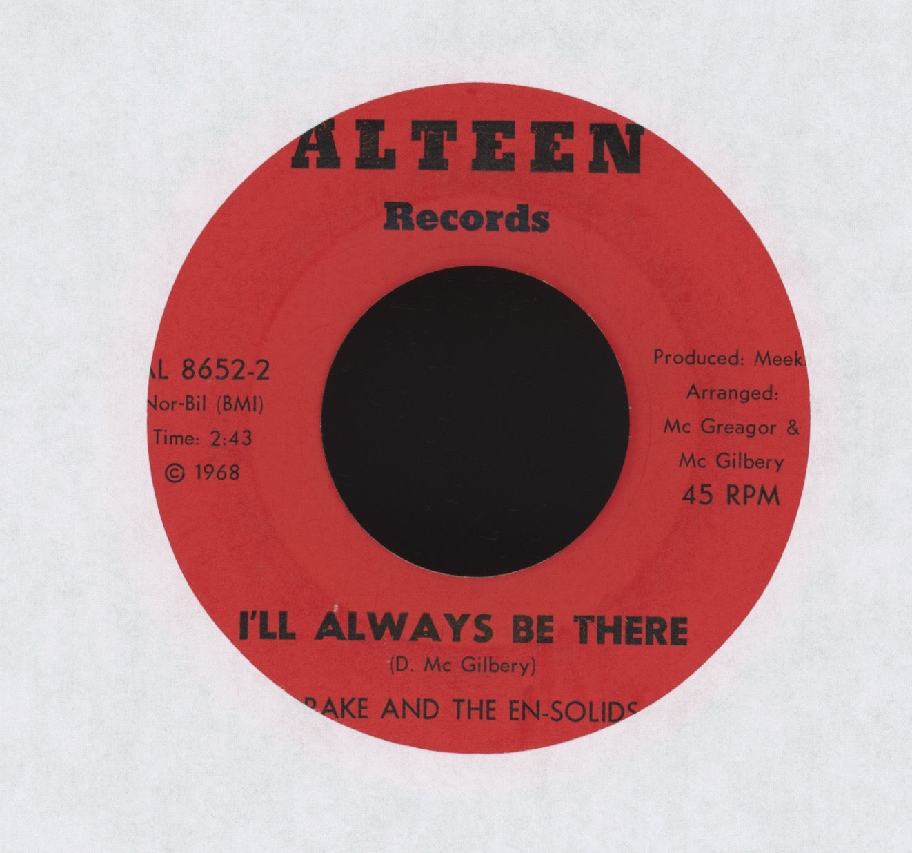 Drake And The En-Solids - Please Leave Me on Alteen Northern Soul 45