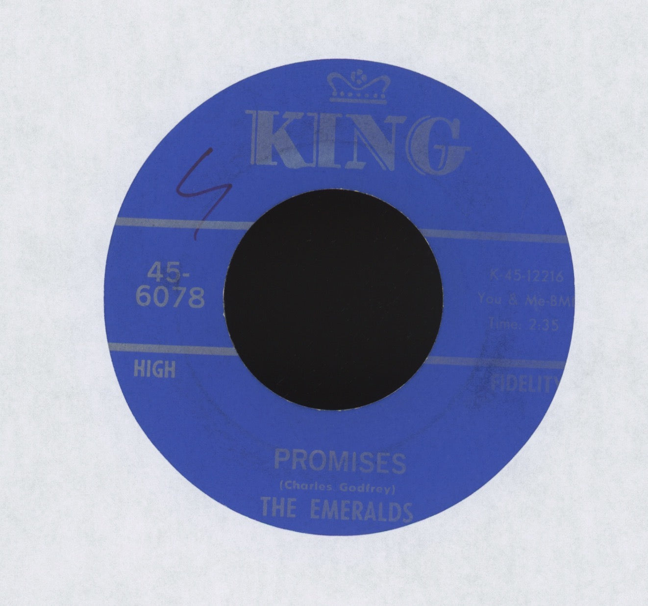 The Emeralds - Baby You've Got Me on King Northern Soul 45