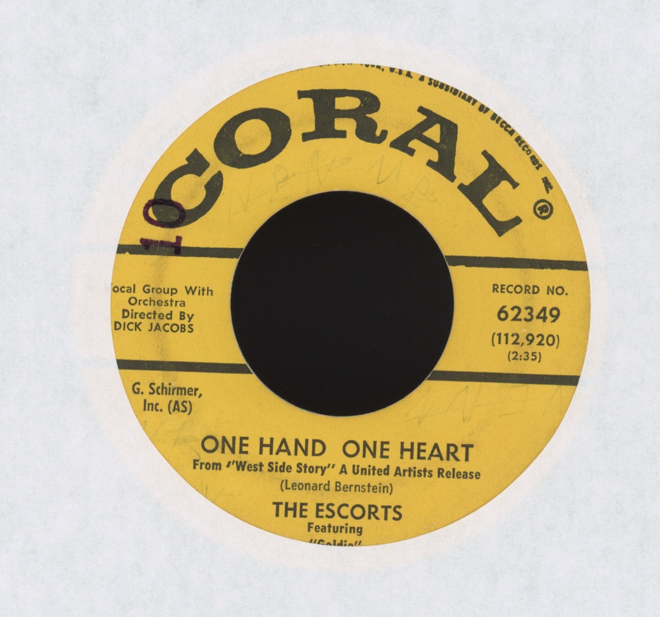 The Escorts Featuring Goldie - I Can't Be Free on Coral Promo Northern Soul Popcorn 45