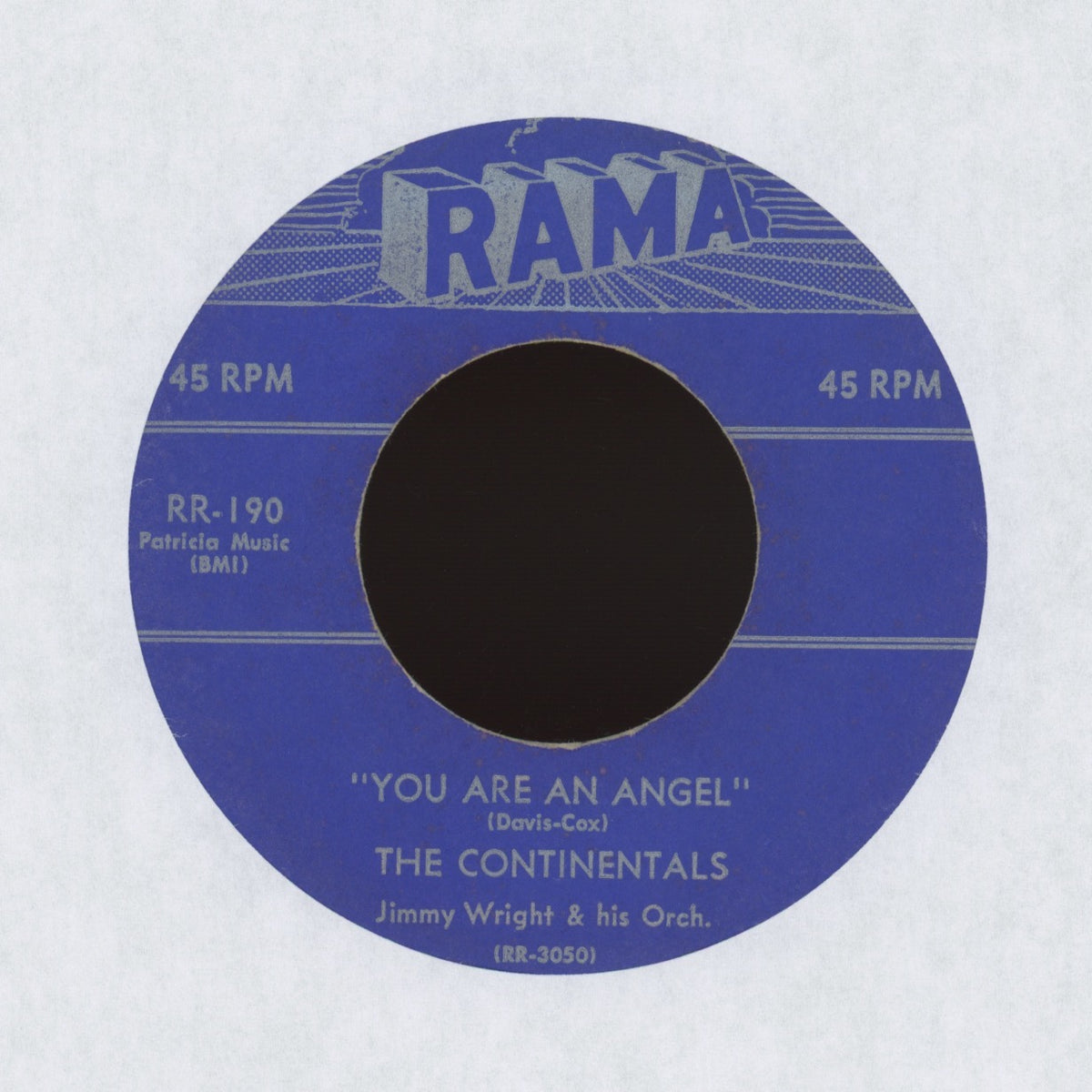 The Continentals - You Are An Angel / Giddy-Up And Ding-Dong on Rama R&B Doo Wop 45