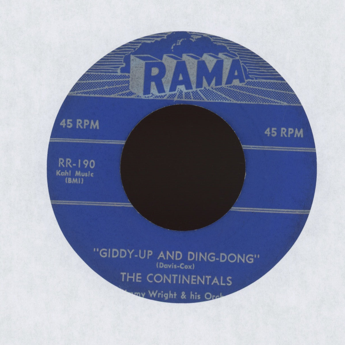 The Continentals - You Are An Angel / Giddy-Up And Ding-Dong on Rama R&B Doo Wop 45