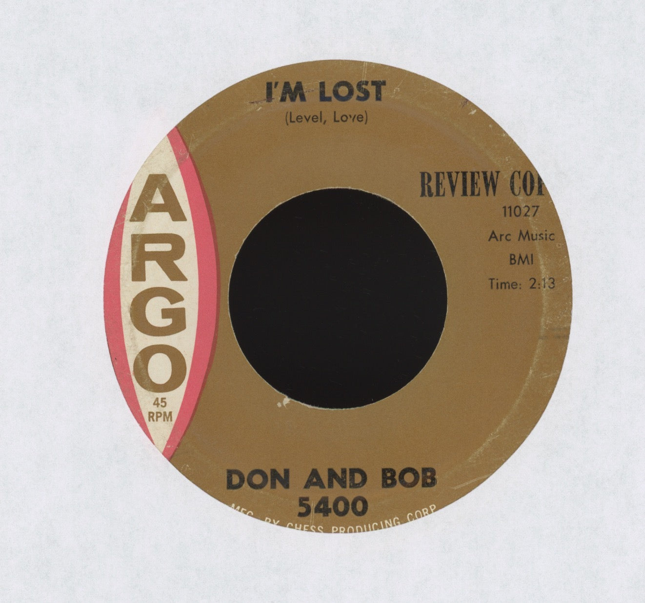 Don & Bob - Good Morning Little Schoolgirl on Argo Promo R&B Rocker 45