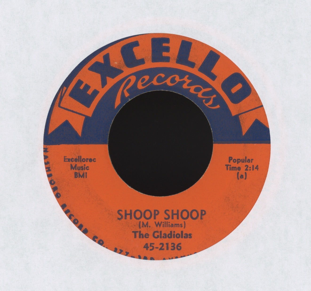 The Gladiolas - Shoop Shoop on Excello R&B Doo Wop 45