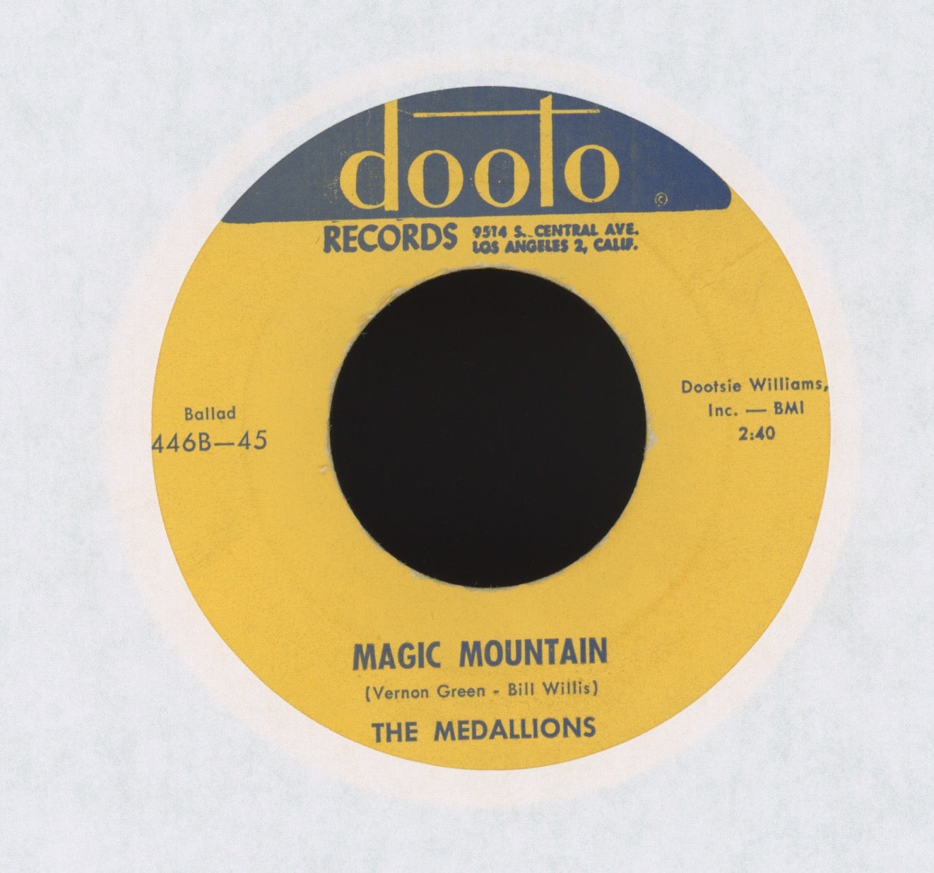 The Medallions - 59 Volvo on Dootoo R&B Doo Wop 45