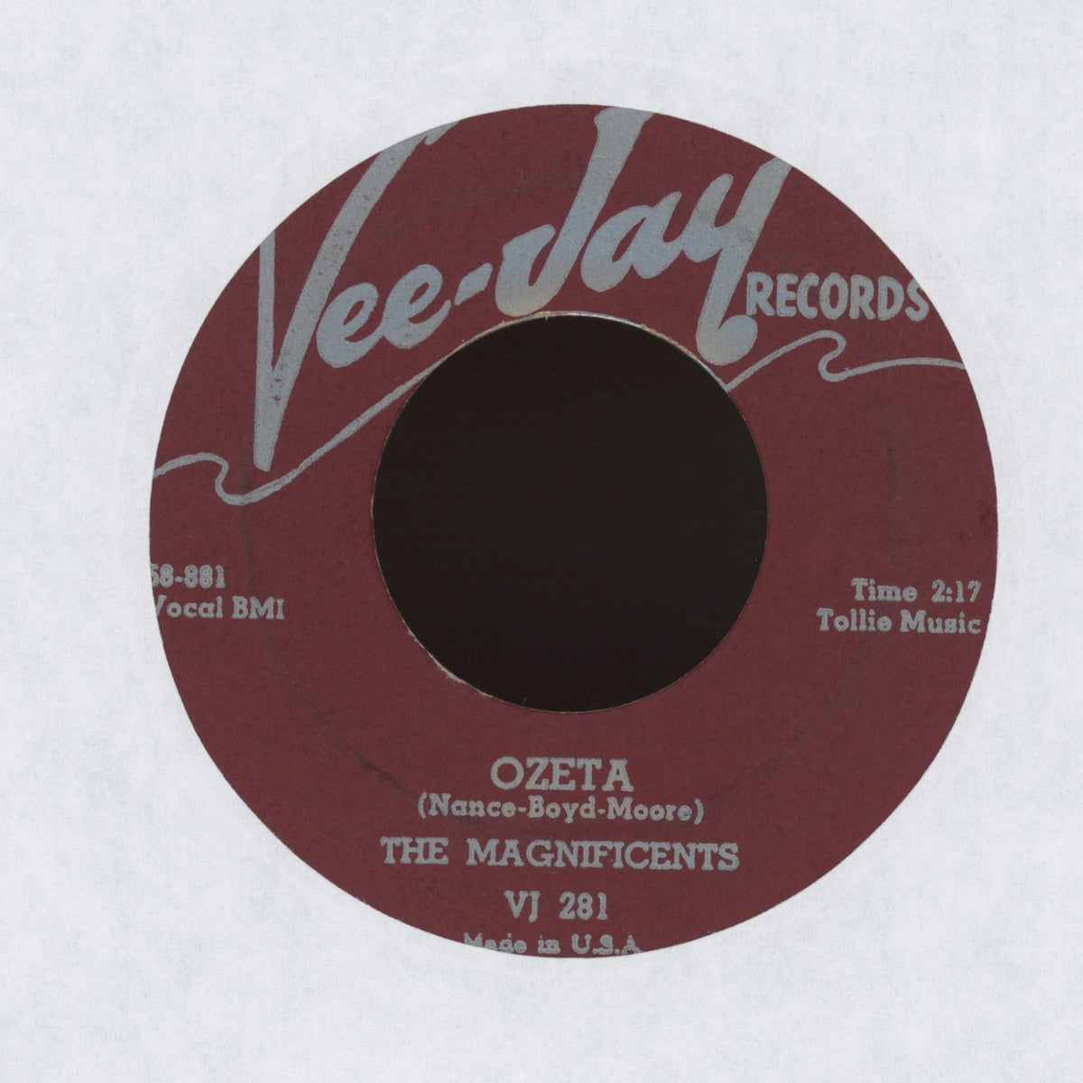 The Magnificents - Don't Leave Me / Ozeta on Vee Jay Records R&B Doo Wop 45