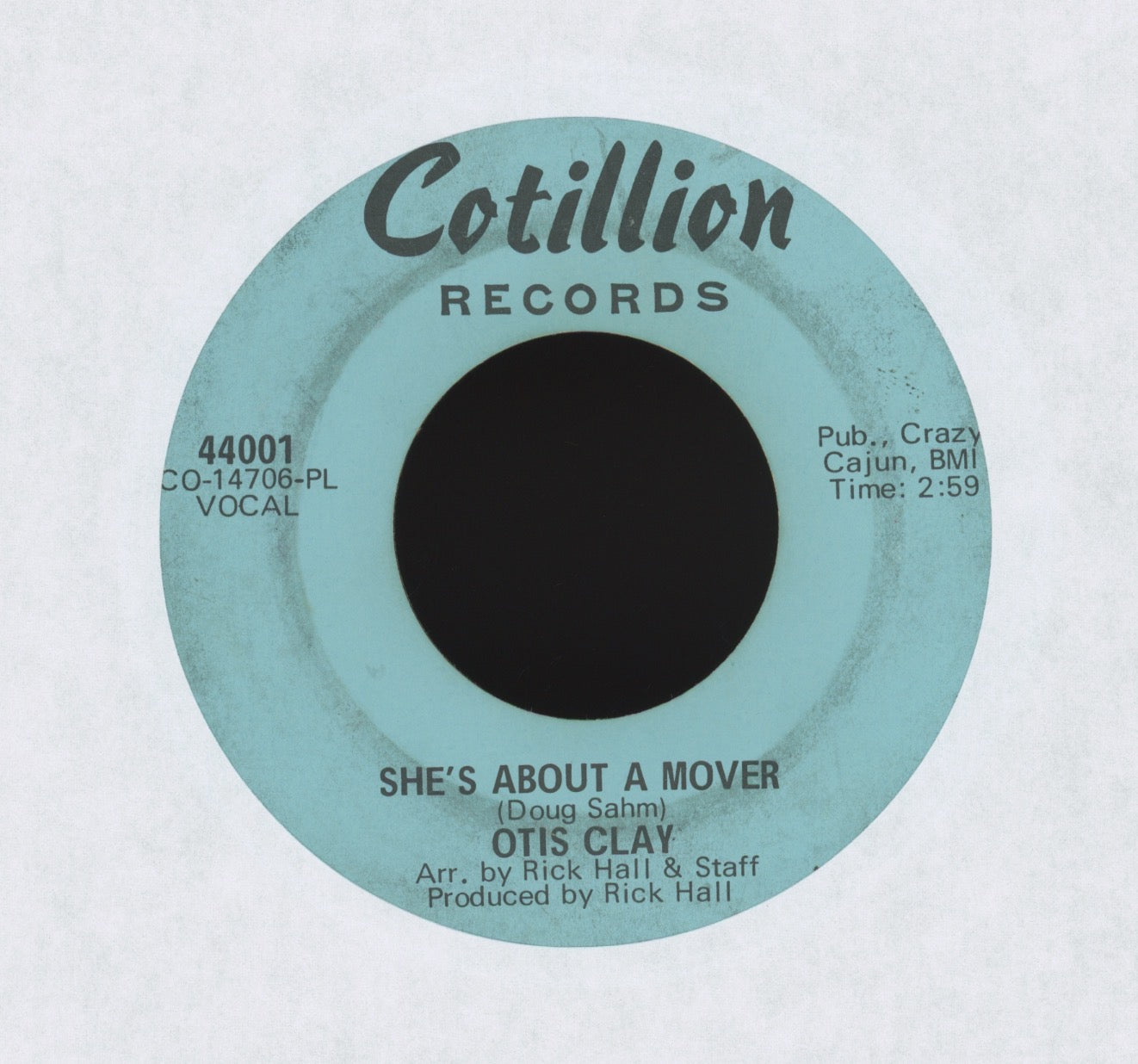 Otis Clay - She's About A Mover on Cotillion Northern Soul 45