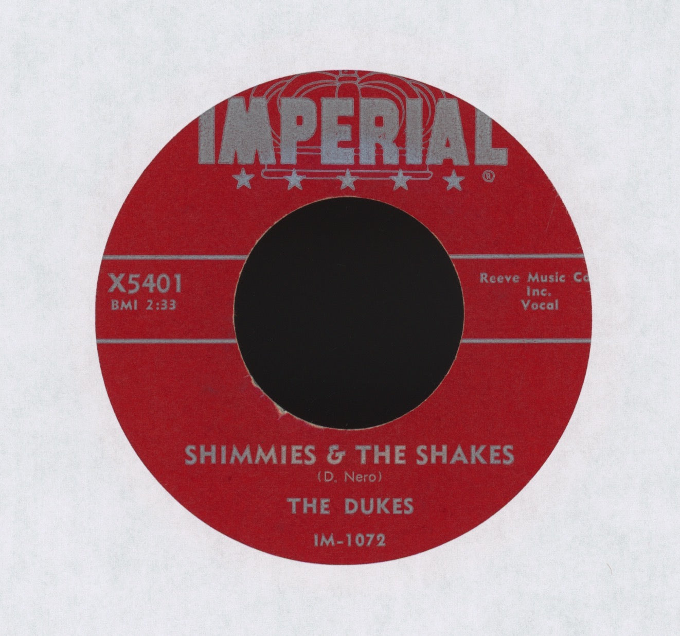 The Dukes - Shimmies & The Shakes on Imperial R&B Doo Wop Rocker