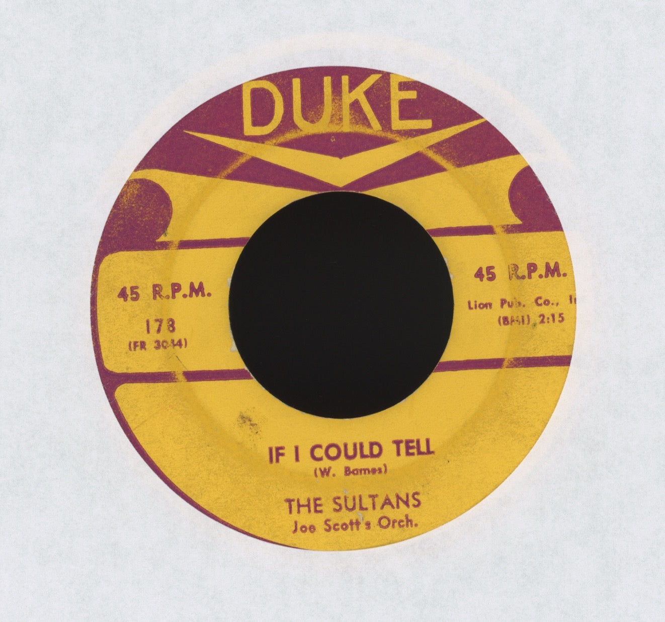 The Sultans - If I Could Tell on Duke R&B Doo Wop 45