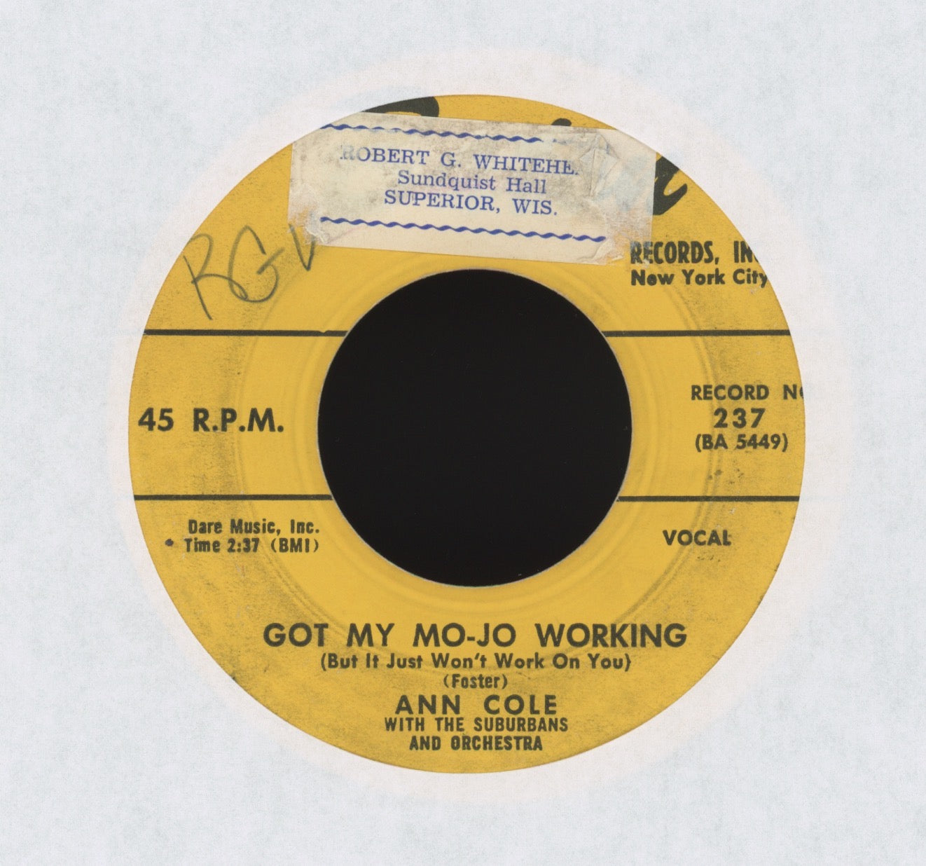 Ann Cole - Got My Mo-Jo Working on Baton R&B Rocker 45