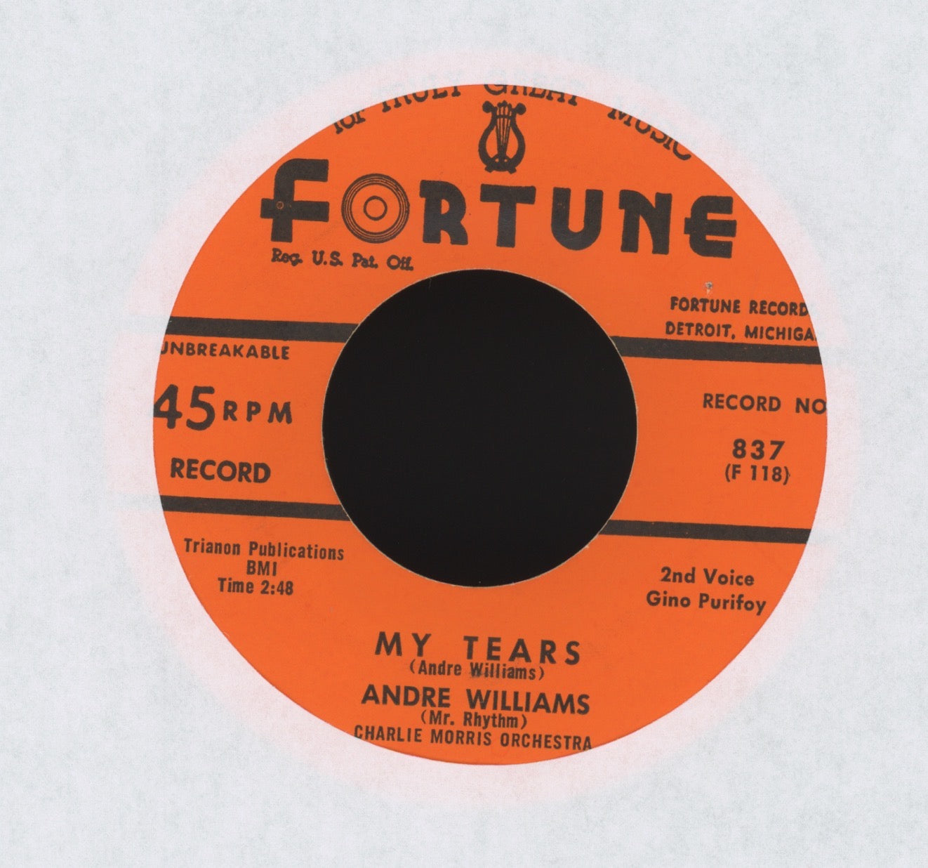 Andre Williams - Jail Bait on Fortune R&B 45