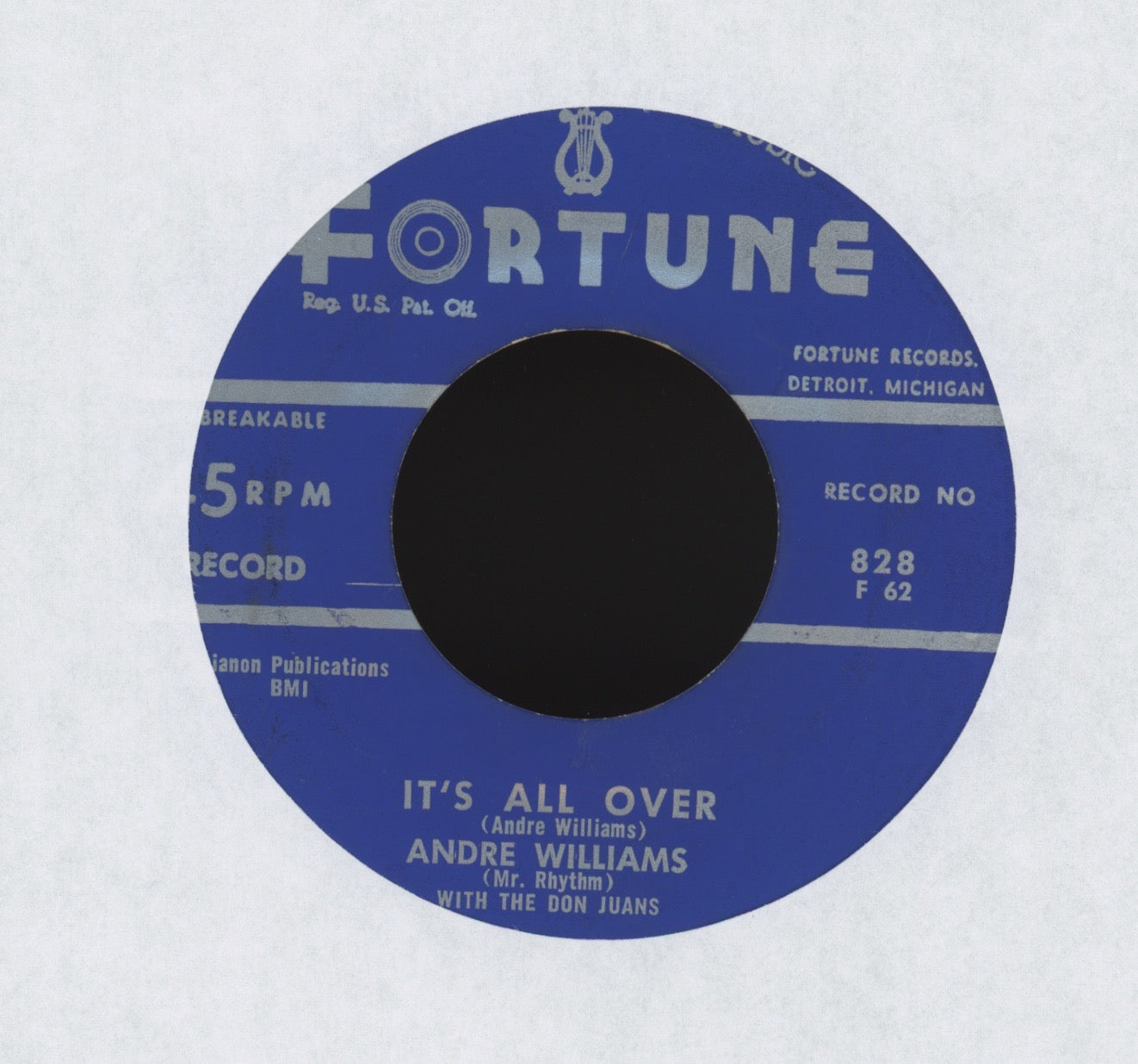 Andre Williams - Bobby Jean on Fortune R&B Rocker 45