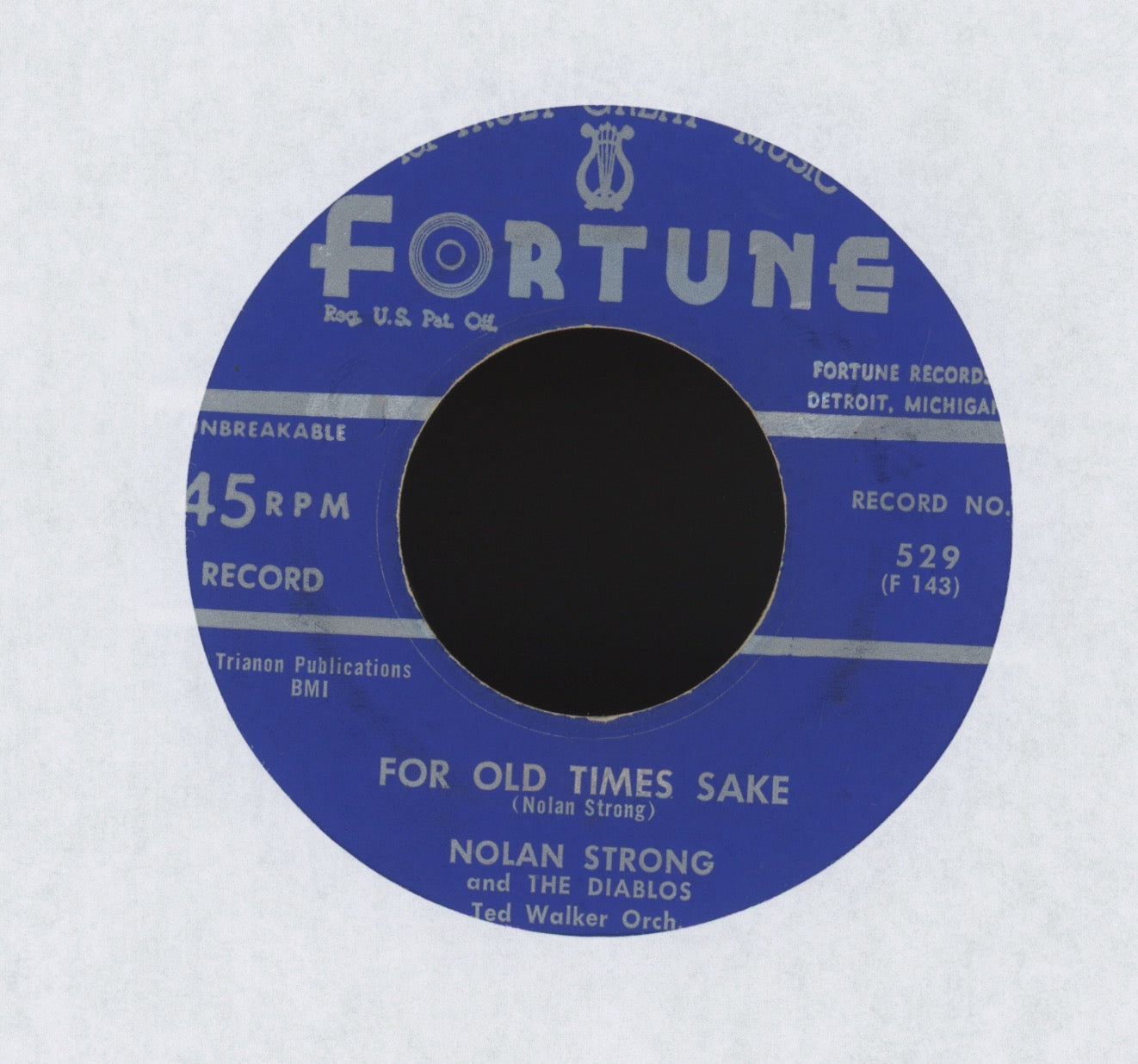 Nolan Strong & The Diablos - My Heart Will Always Belong To You on Fortune R&B Doo Wop Rocker 45