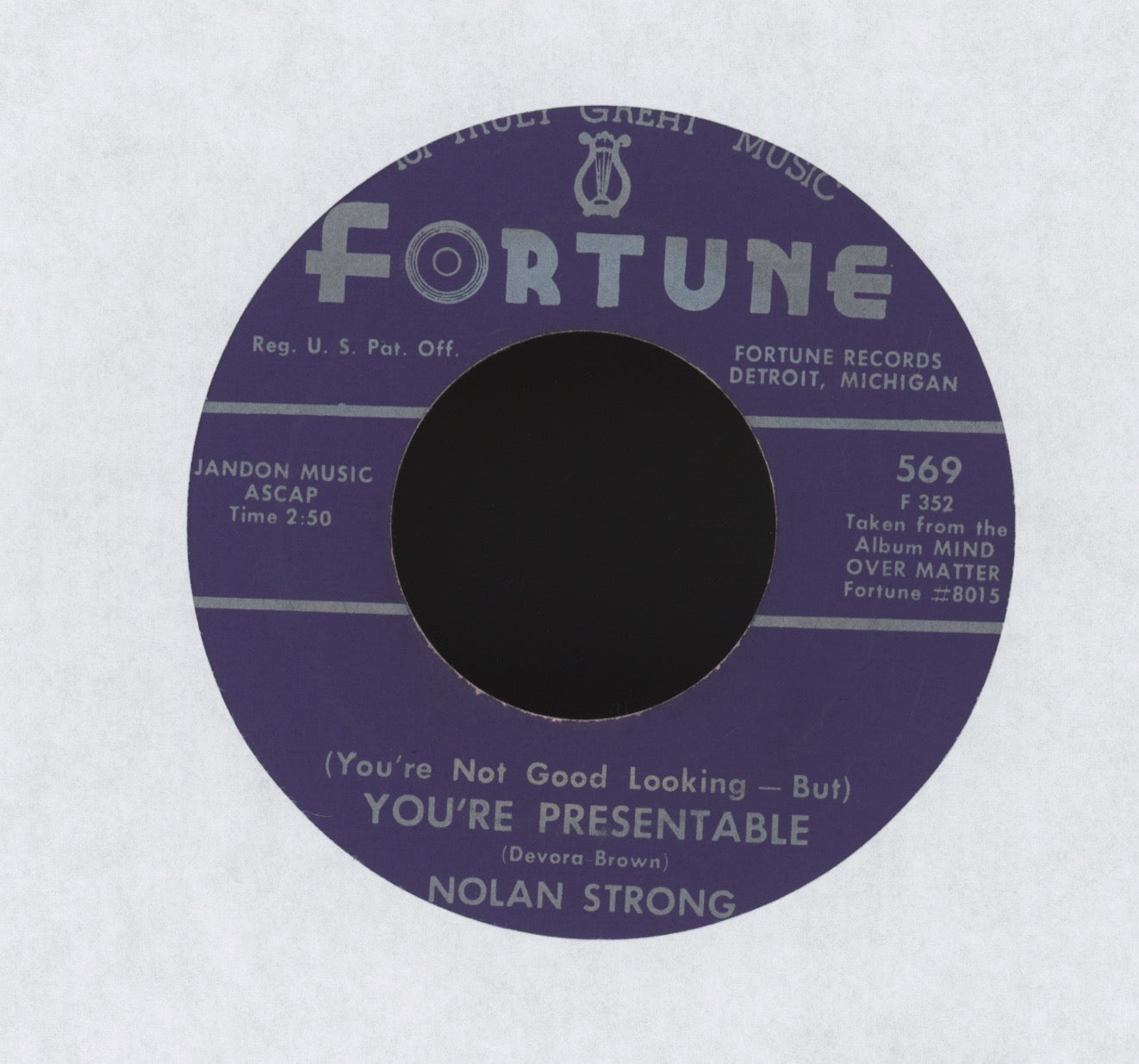 Nolan Strong -  Ali Coochie on Fortune R&B 45